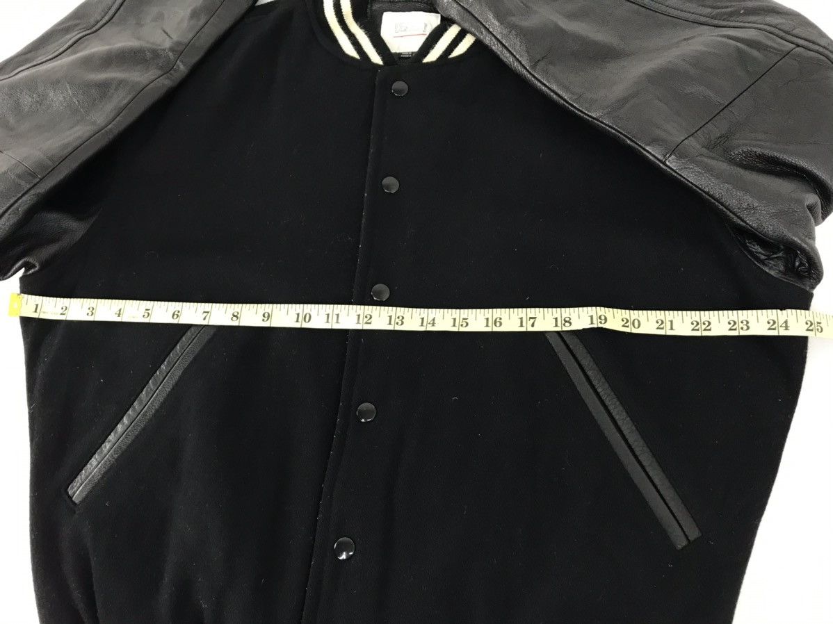 Japanese Brand Vintage Varsity Jacket ixi:z Right Staff Leather Sleeve Size US L / EU 52-54 / 3 - 8 Thumbnail