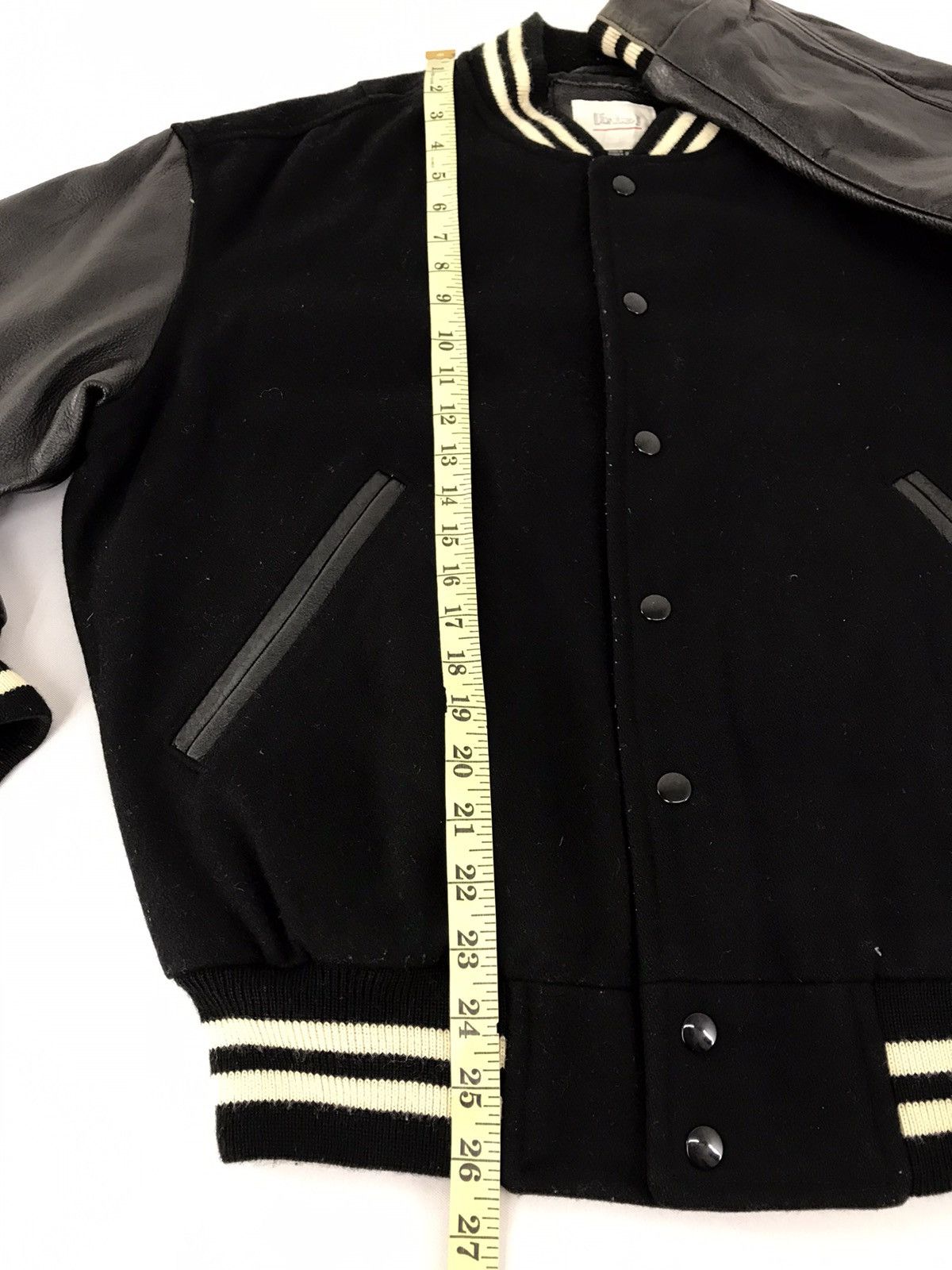Japanese Brand Vintage Varsity Jacket ixi:z Right Staff Leather Sleeve Size US L / EU 52-54 / 3 - 9 Thumbnail