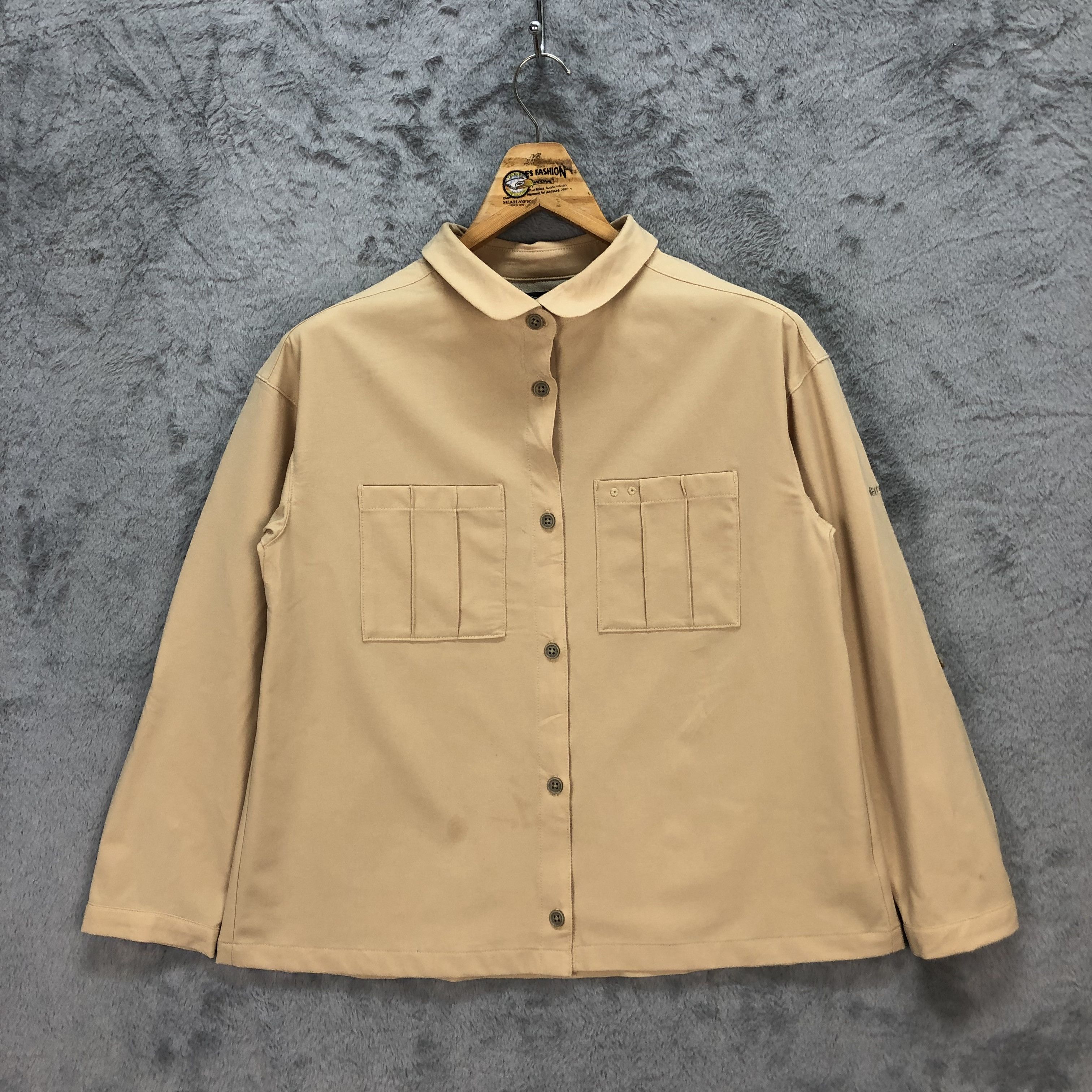 Japanese Brand Marmot Double Pocket Cropped Casual Shirts #5625-194 Size L / US 10 / IT 46 - 1 Thumbnail