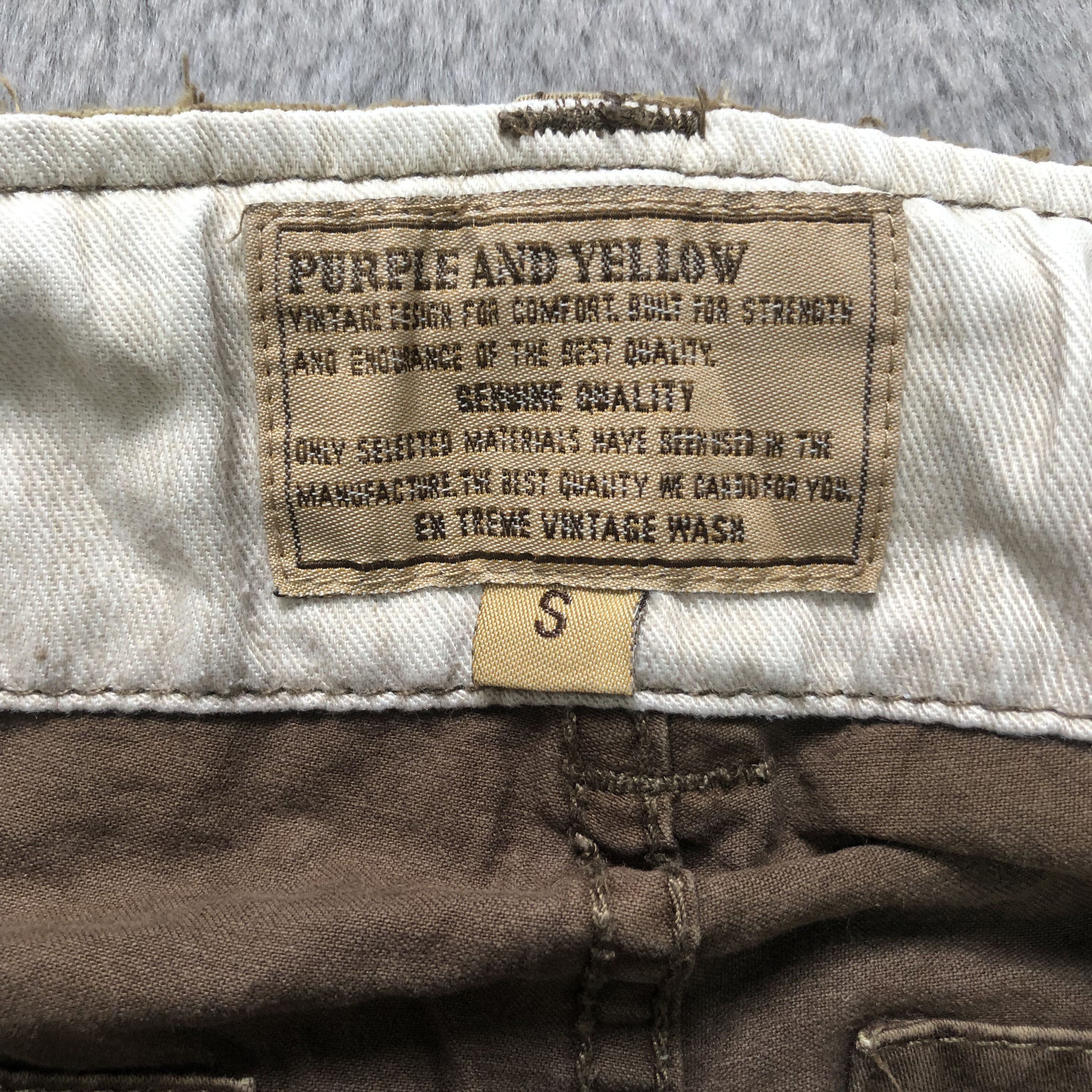 Japanese Brand PURPLE & YELLOW VINTAGE DESIGN CARGO PANTS #6940-99 Size US 31 - 6 Thumbnail