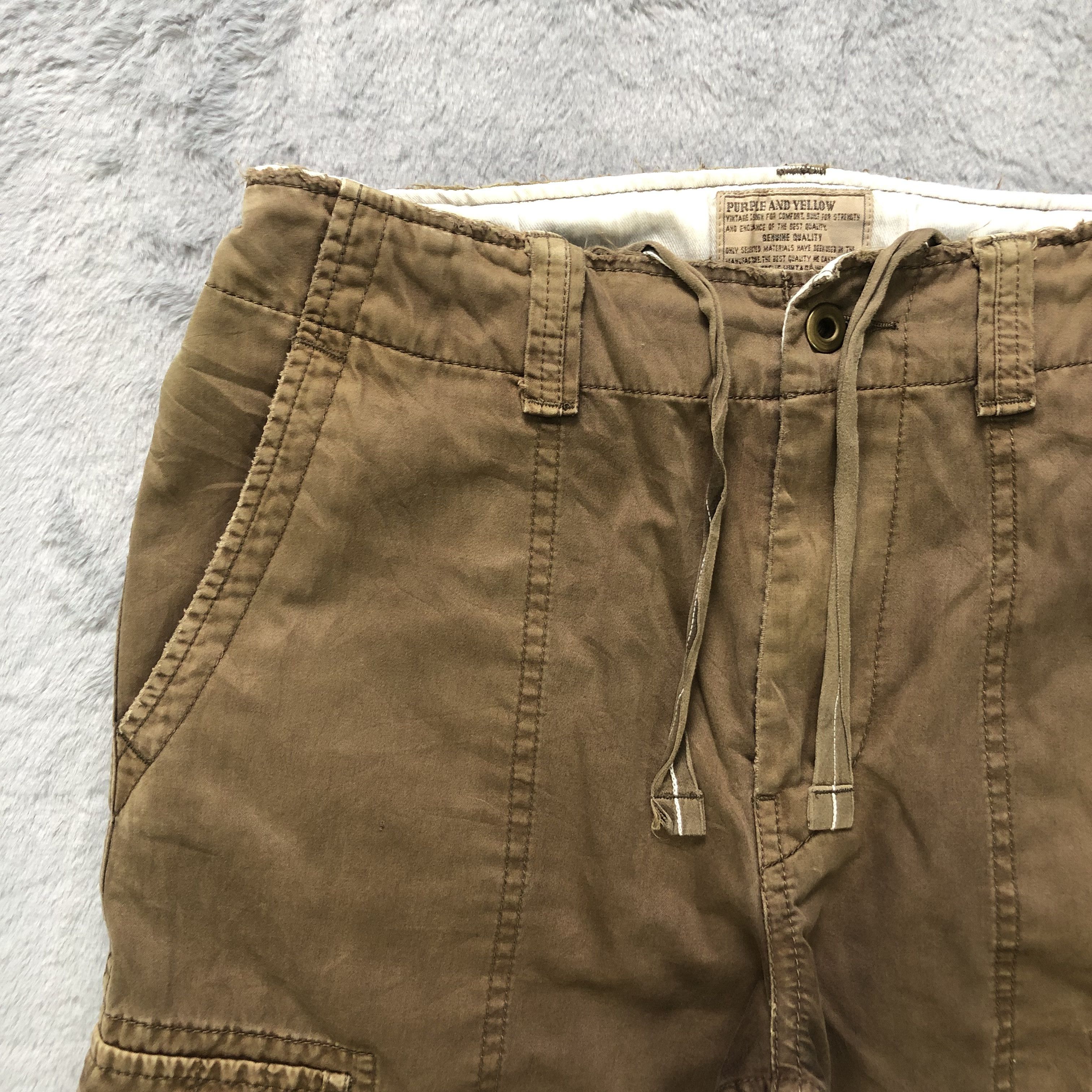 Japanese Brand PURPLE & YELLOW VINTAGE DESIGN CARGO PANTS #6940-99 Size US 31 - 3 Thumbnail