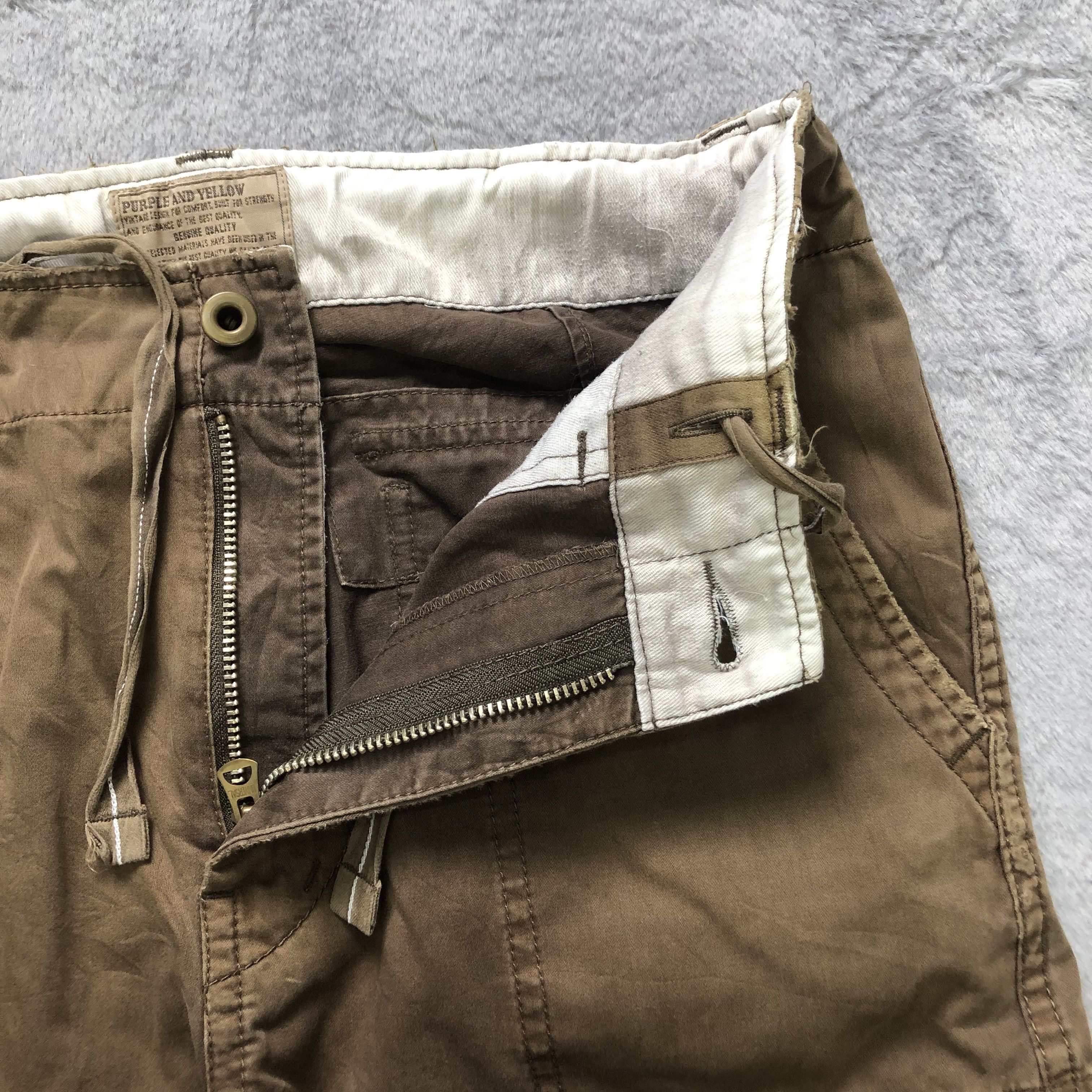 Japanese Brand PURPLE & YELLOW VINTAGE DESIGN CARGO PANTS #6940-99 Size US 31 - 4 Thumbnail