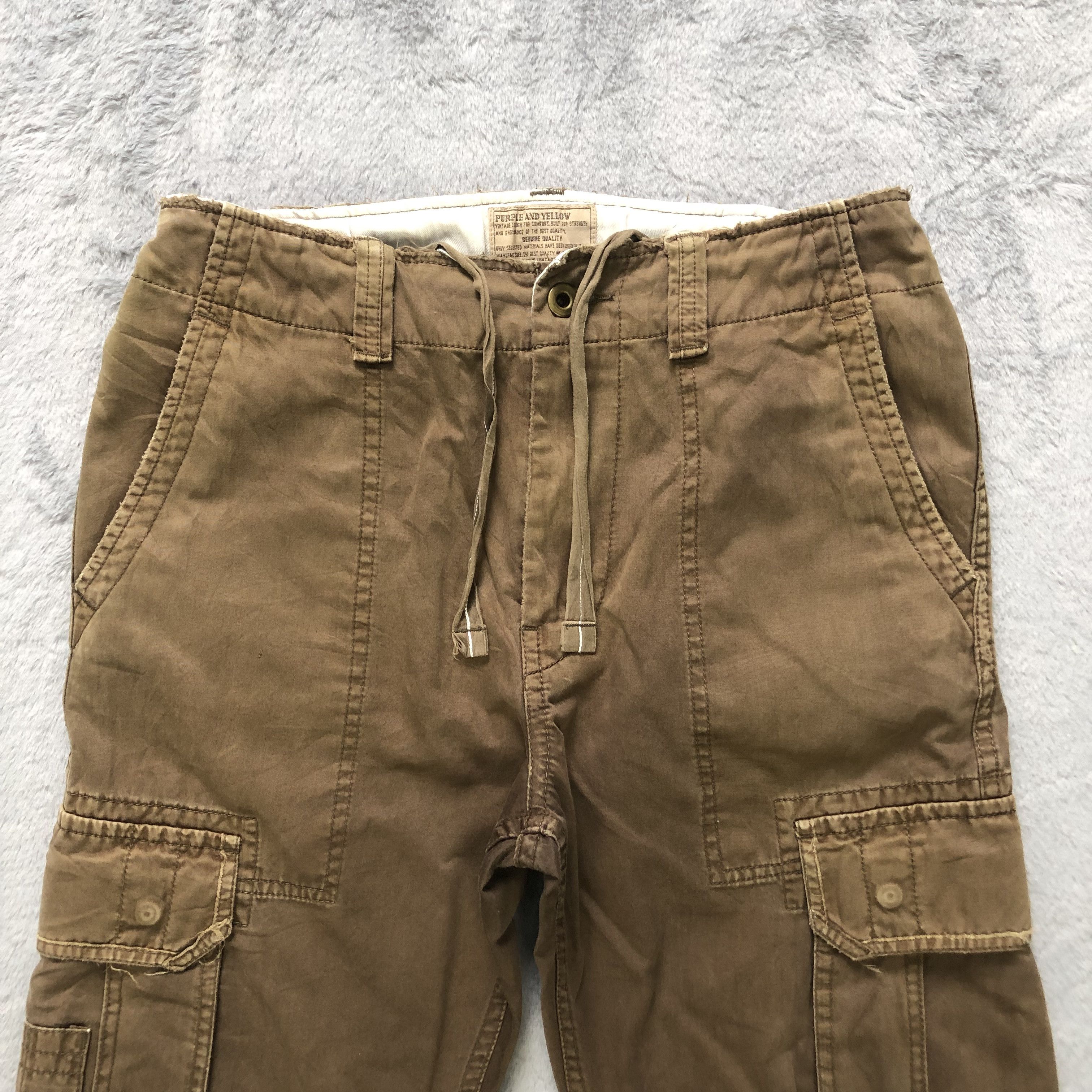 Japanese Brand PURPLE & YELLOW VINTAGE DESIGN CARGO PANTS #6940-99 Size US 31 - 2 Thumbnail