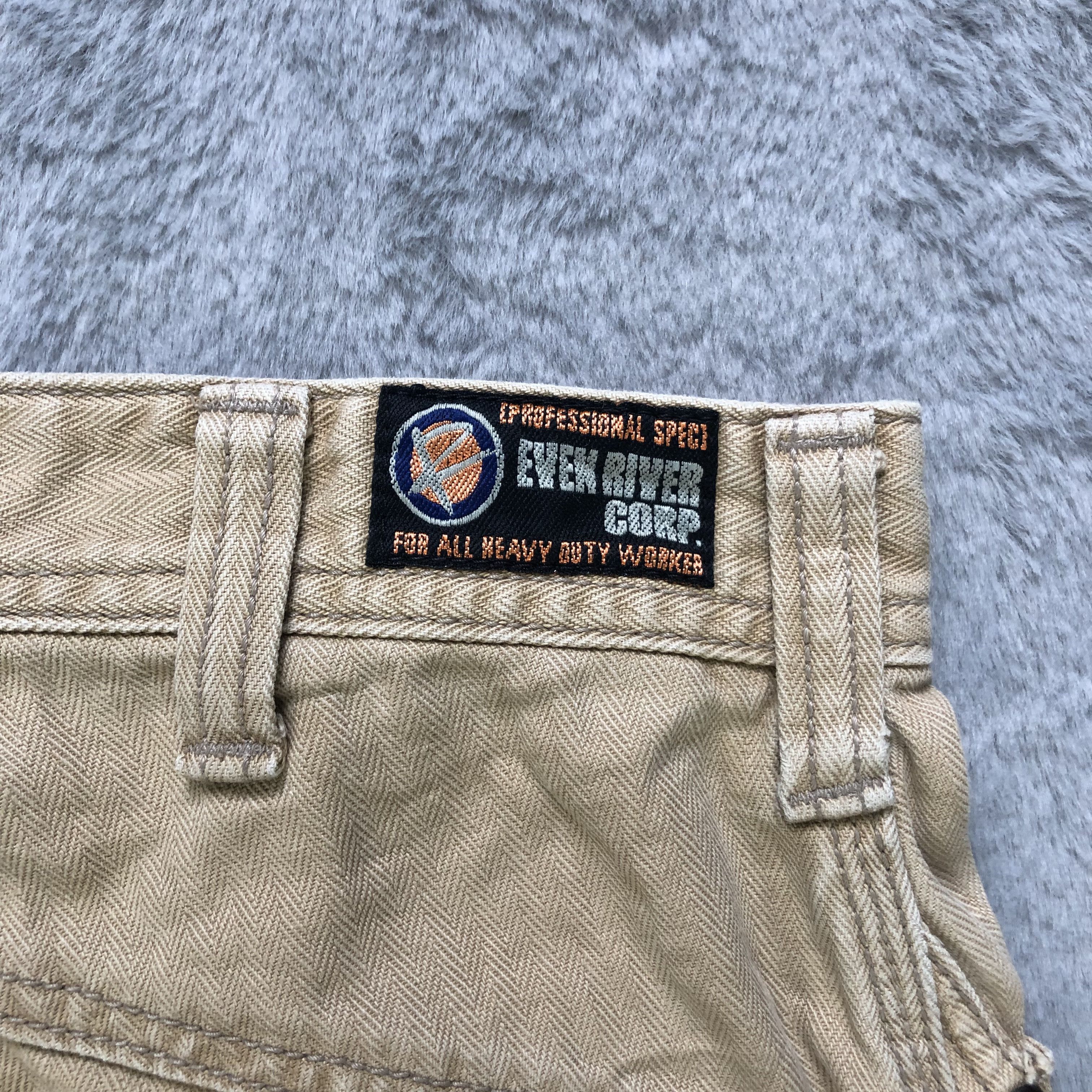 Japanese Brand EVENRIVER UTILITY DOUBLE KNEE CARGO PANTS #6941-99 Size US 27 - 13 Thumbnail