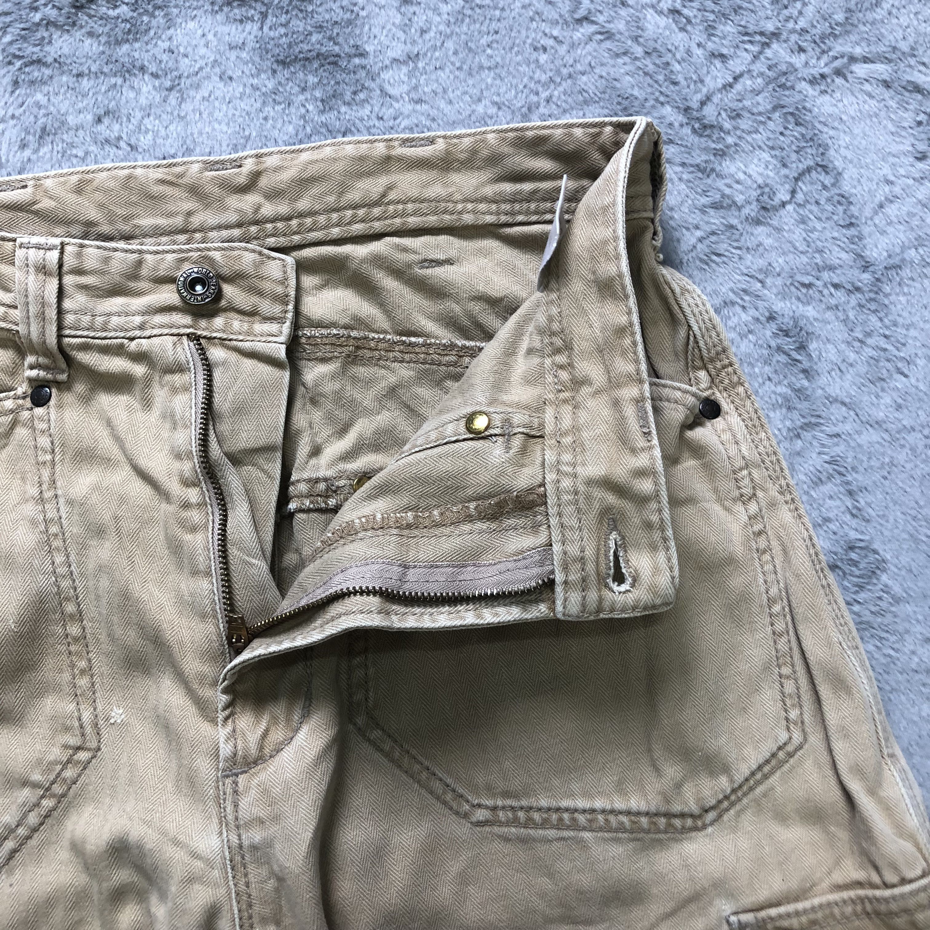 Japanese Brand EVENRIVER UTILITY DOUBLE KNEE CARGO PANTS #6941-99 Size US 27 - 5 Thumbnail