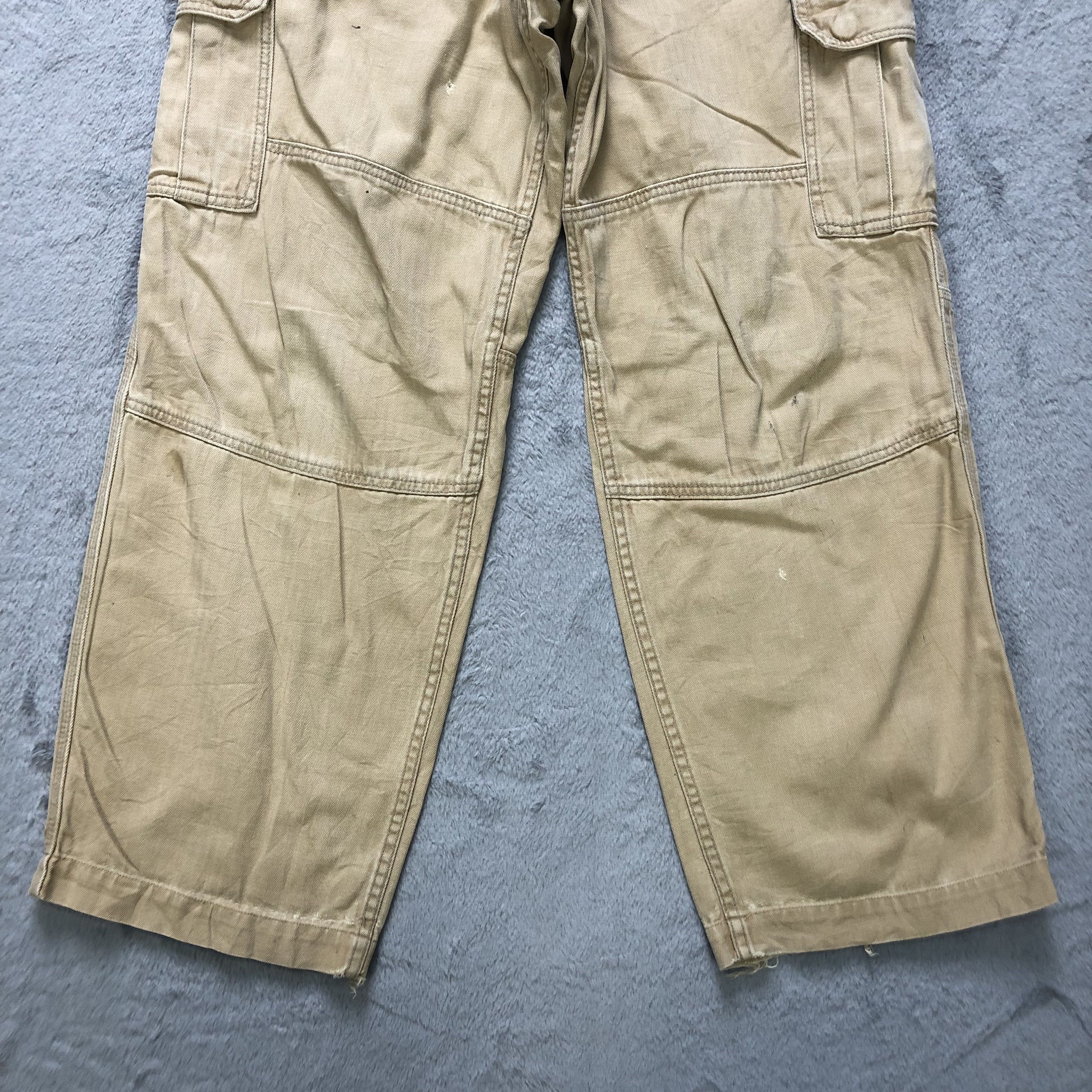 Japanese Brand EVENRIVER UTILITY DOUBLE KNEE CARGO PANTS #6941-99 Size US 27 - 7 Thumbnail