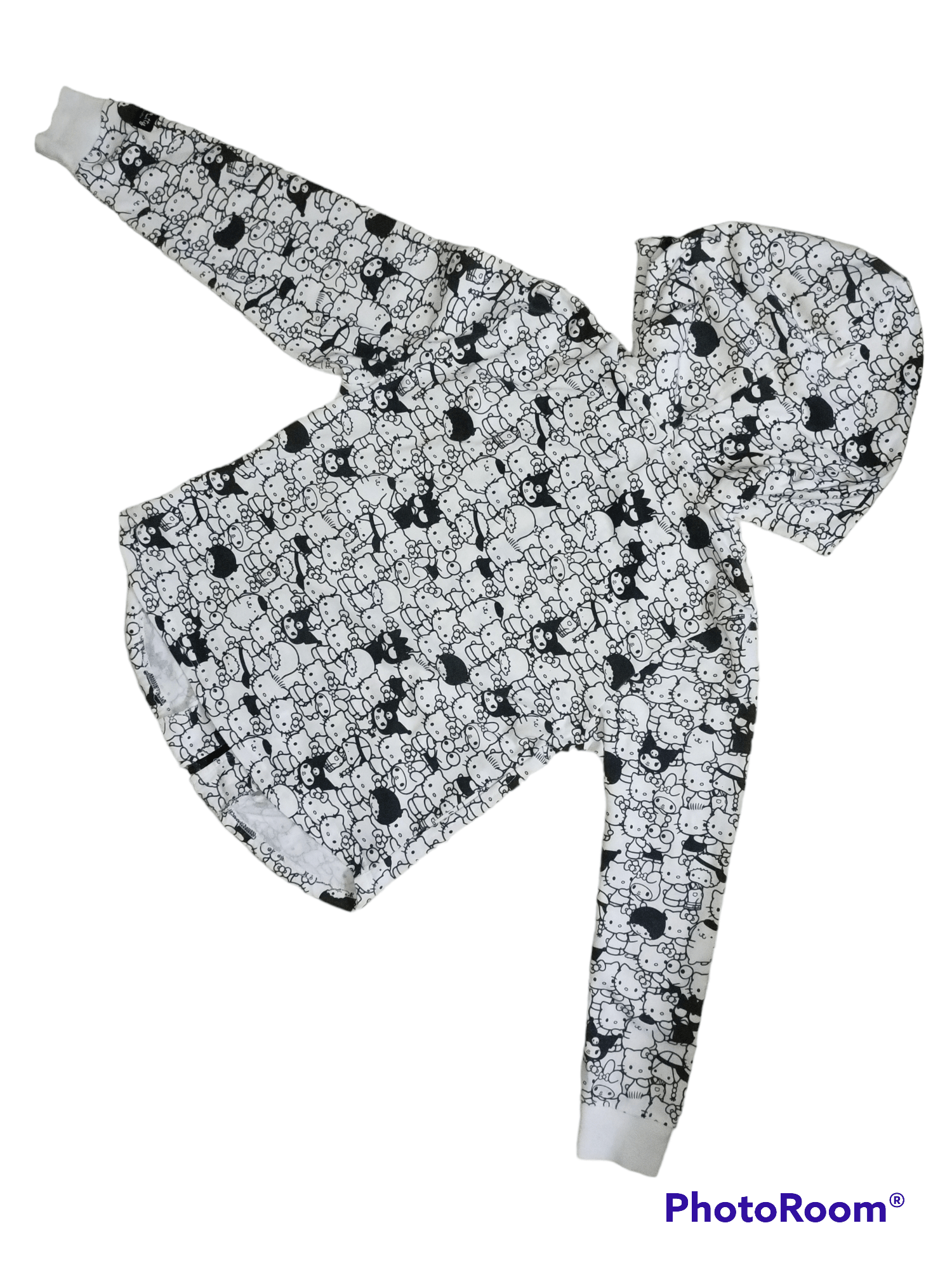 Japanese Brand Hello Kitty Sanrio Anime Full Print Zipper Hoodie Size XS / US 0-2 / IT 36-38 - 2 Thumbnail