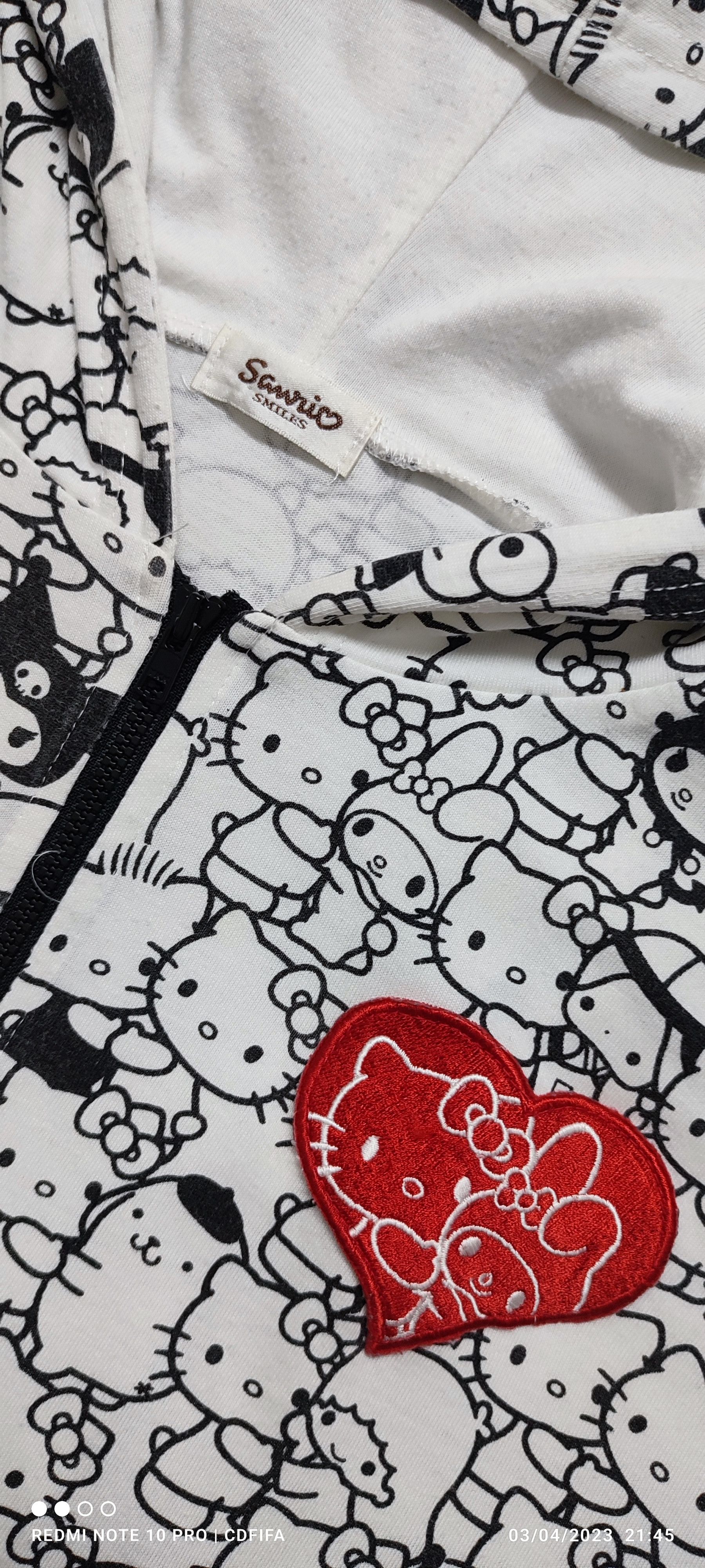 Japanese Brand Hello Kitty Sanrio Anime Full Print Zipper Hoodie Size XS / US 0-2 / IT 36-38 - 3 Thumbnail