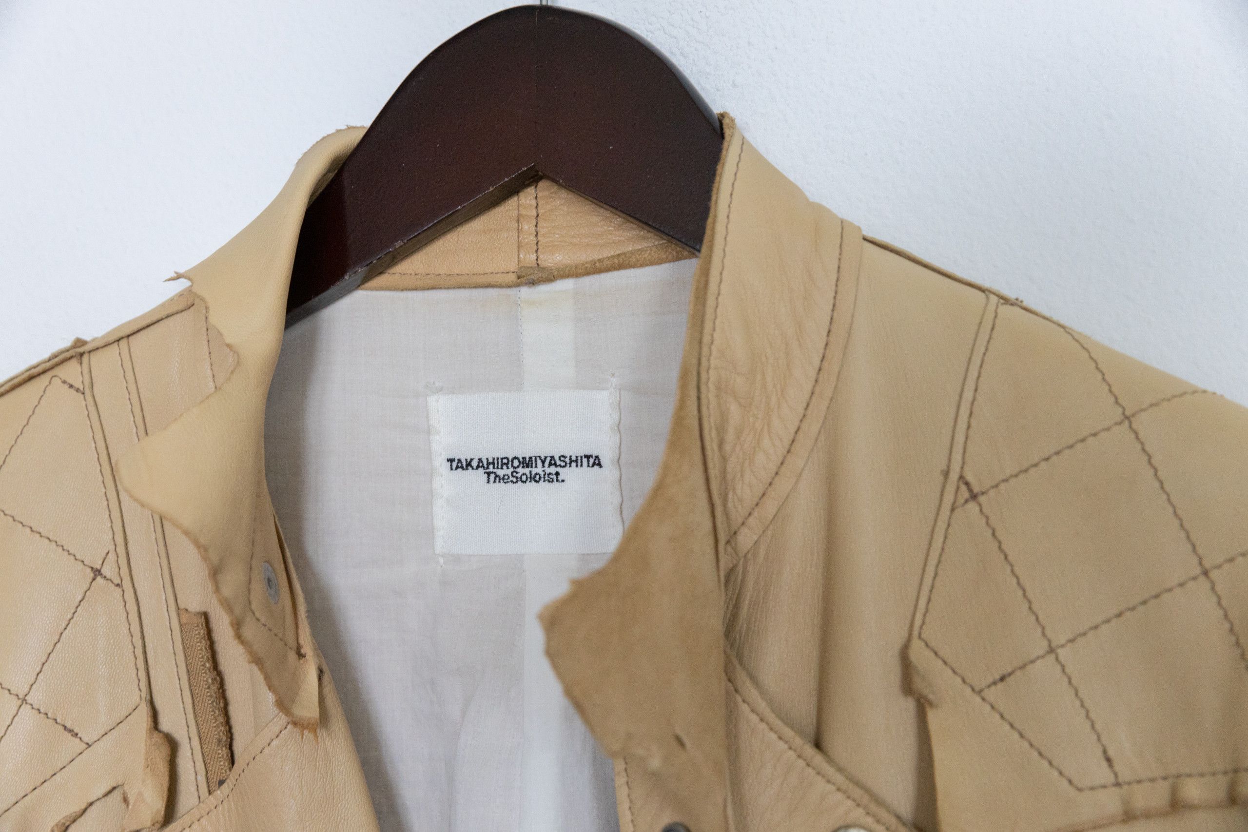 Takahiromiyashita The Soloist. Rough out leather biker jacket - rarest colorway Size US S / EU 44-46 / 1 - 7 Thumbnail