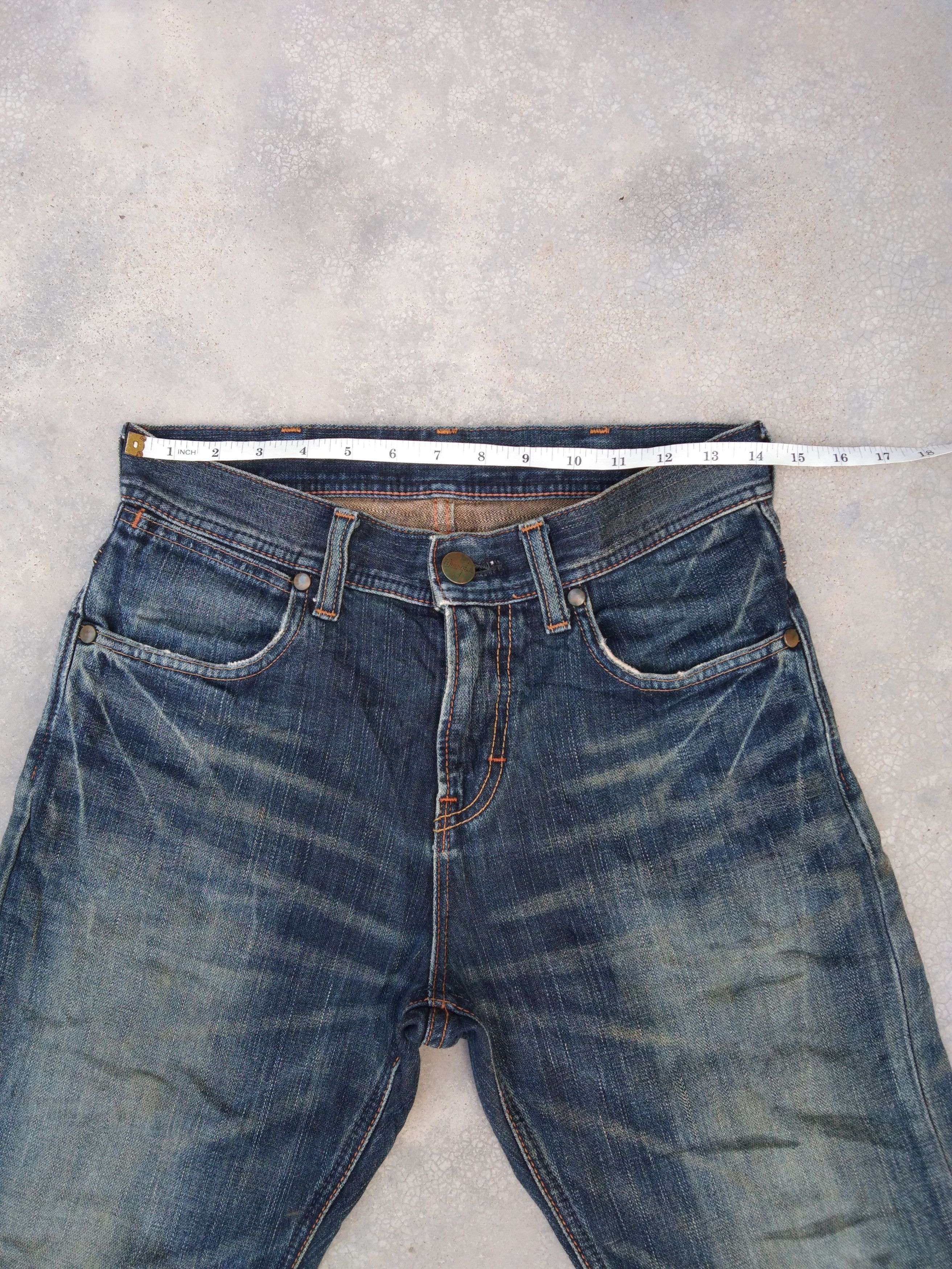 Japanese Brand Vintage Wrangler Distressed Jeans 28x31 Size US 28 / EU 44 - 6 Thumbnail