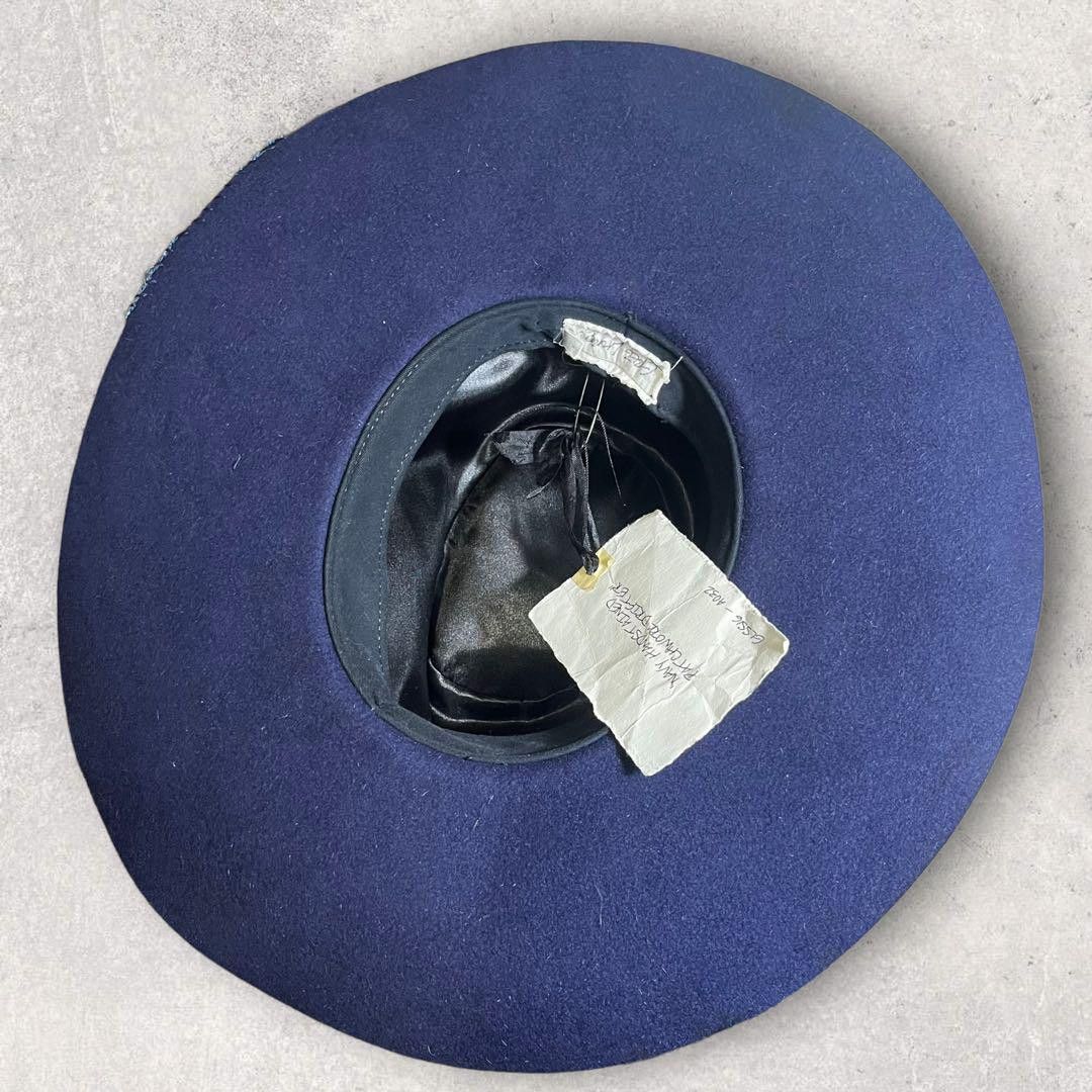 Greg Lauren Navy hand stained patchwork drifter hat Size ONE SIZE - 10 Thumbnail