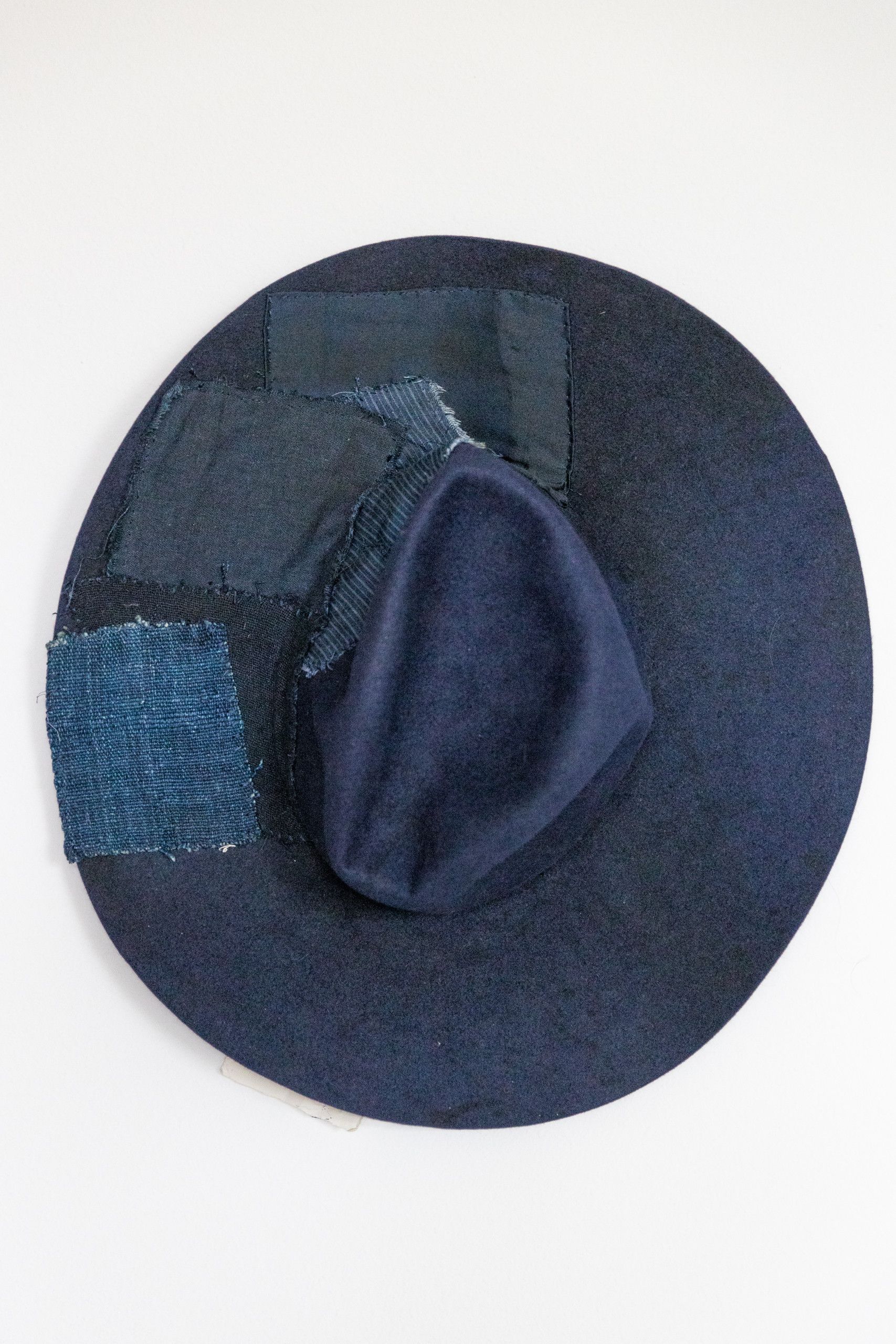 Greg Lauren Navy hand stained patchwork drifter hat Size ONE SIZE - 2 Thumbnail