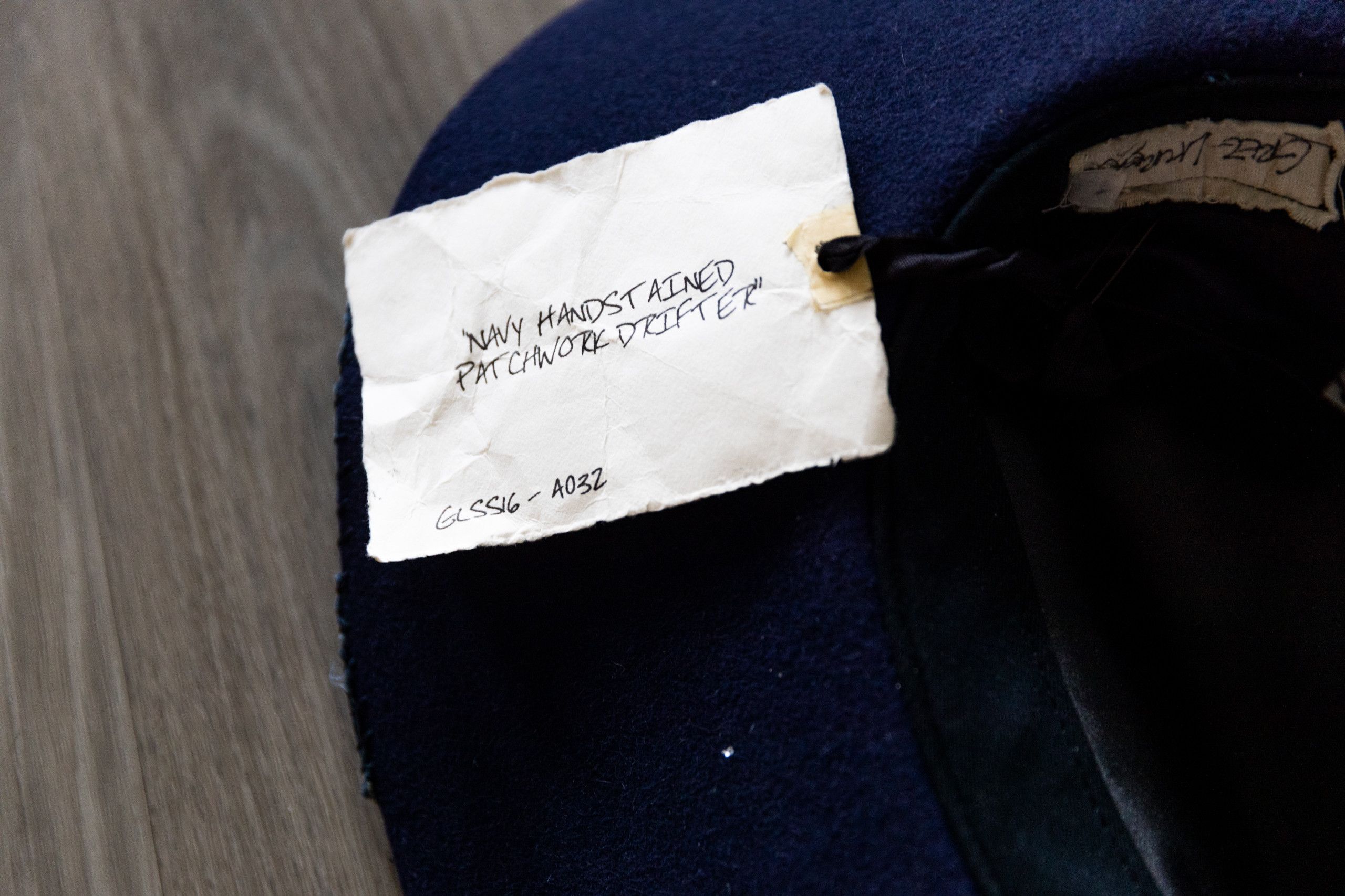 Greg Lauren Navy hand stained patchwork drifter hat Size ONE SIZE - 5 Thumbnail