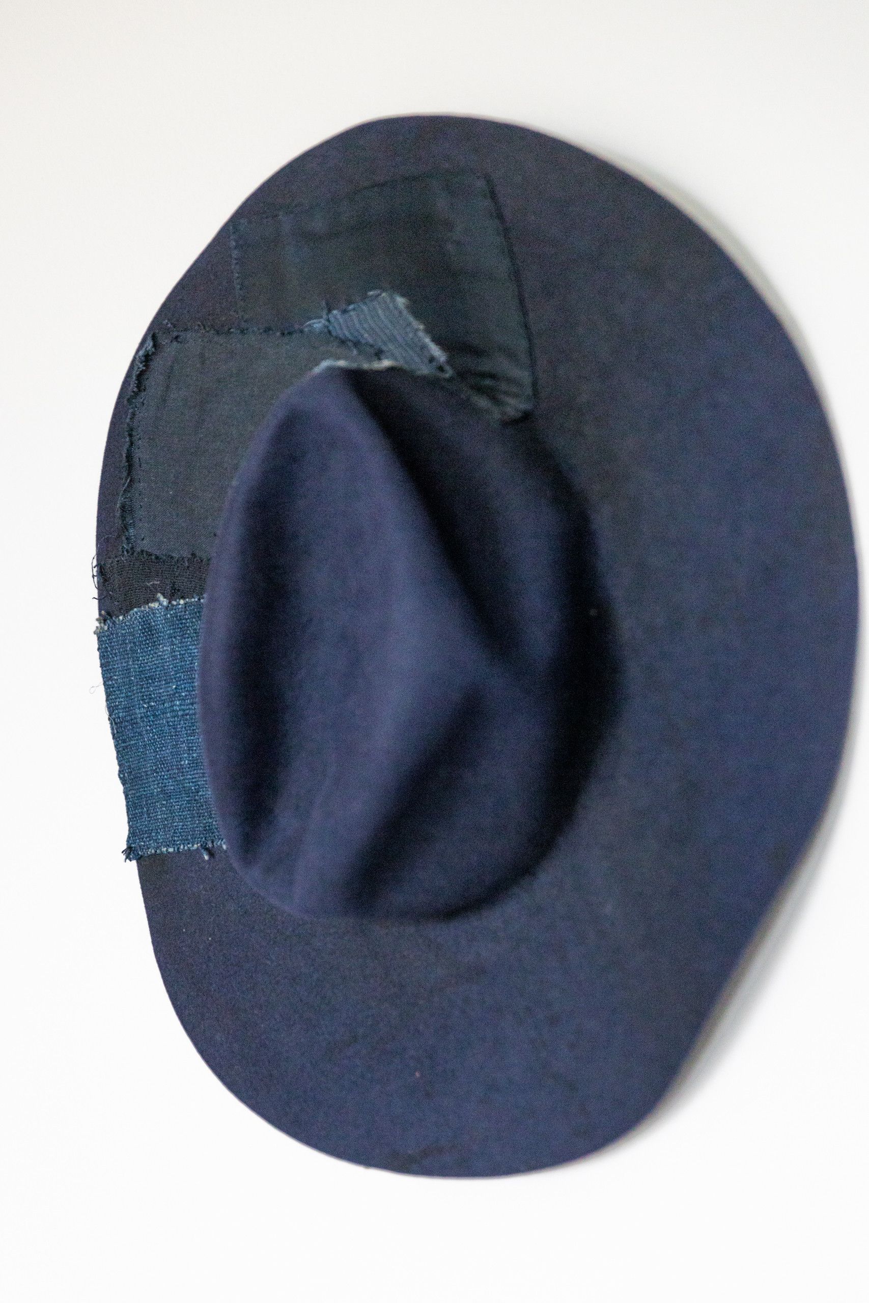 Greg Lauren Navy hand stained patchwork drifter hat Size ONE SIZE - 3 Thumbnail