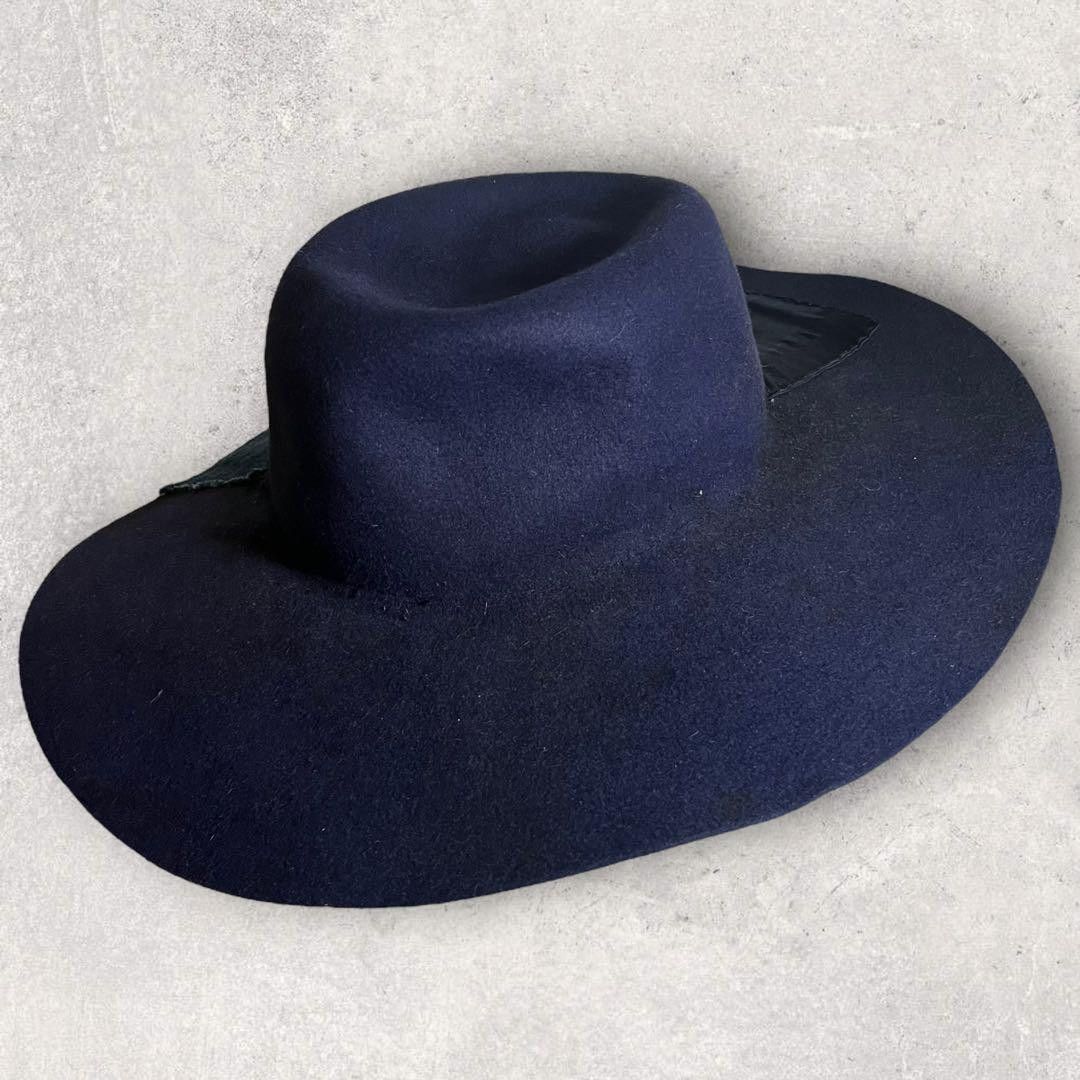 Greg Lauren Navy hand stained patchwork drifter hat Size ONE SIZE - 8 Thumbnail