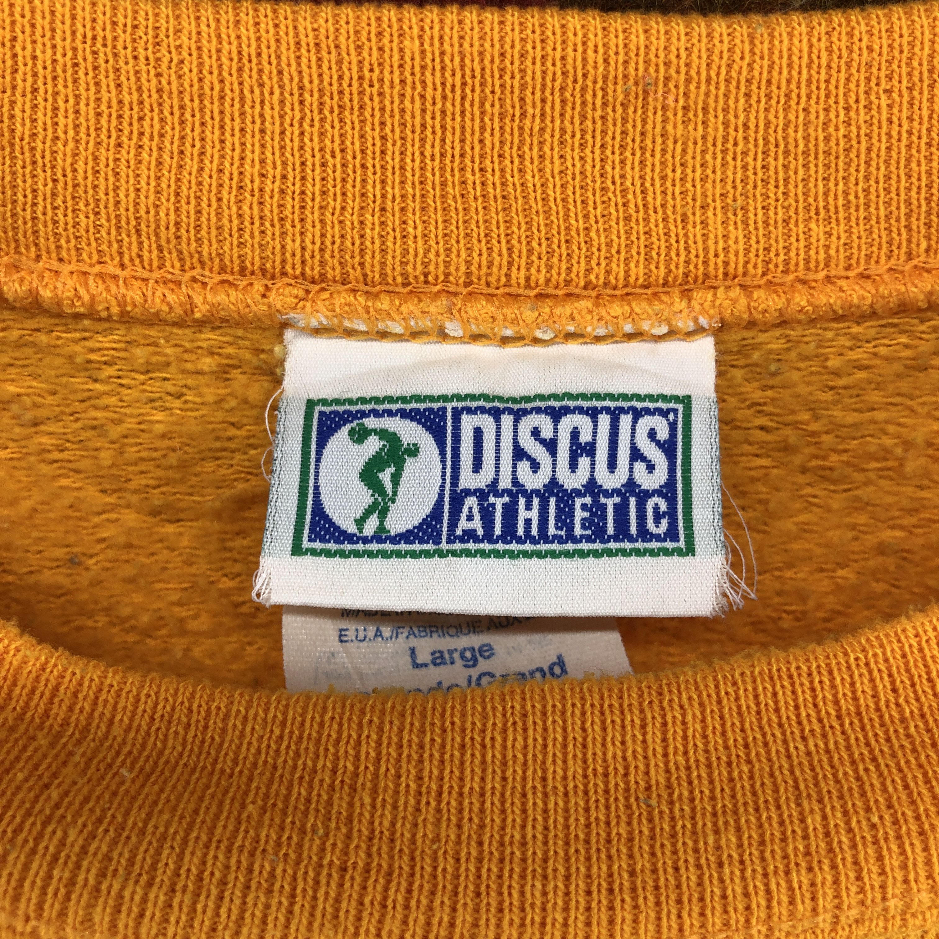 Vintage 90s Vintage DISCUS ATHLETIC Crew Neck Sweatshirt #0600/Z Size US L / EU 52-54 / 3 - 5 Thumbnail