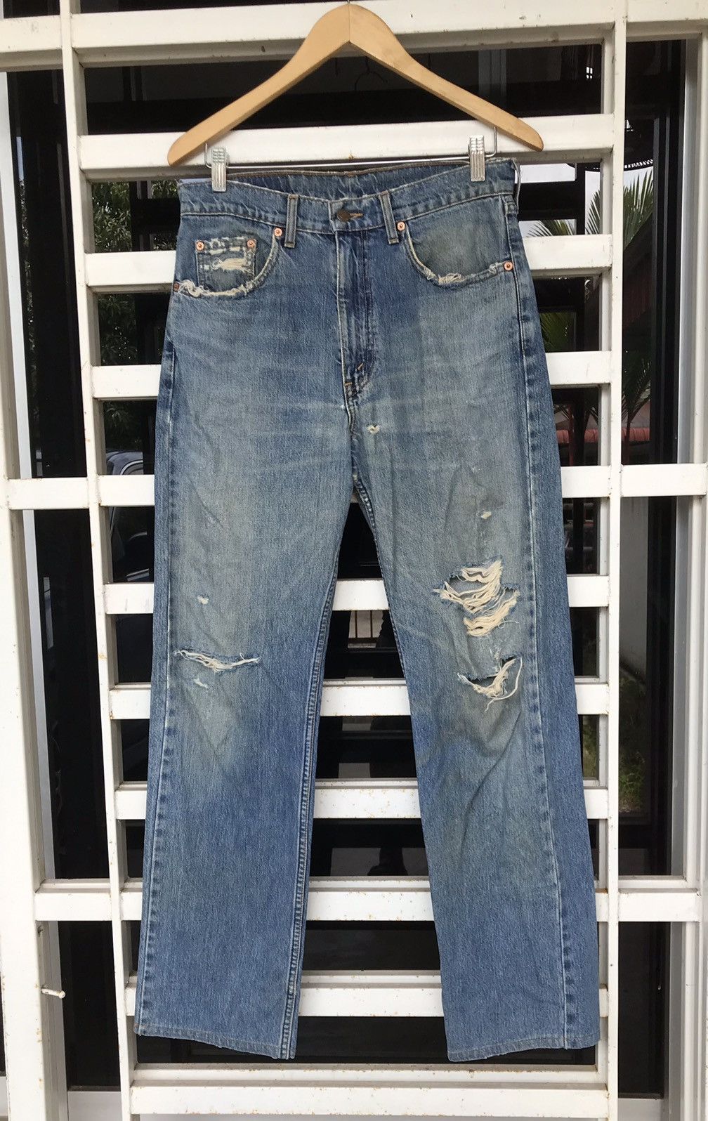 Levi's × Levi's Vintage Clothing × Vintage Vintage Levi’s 519 Distressed Denim Size 31x31 Size US 31 - 1 Thumbnail