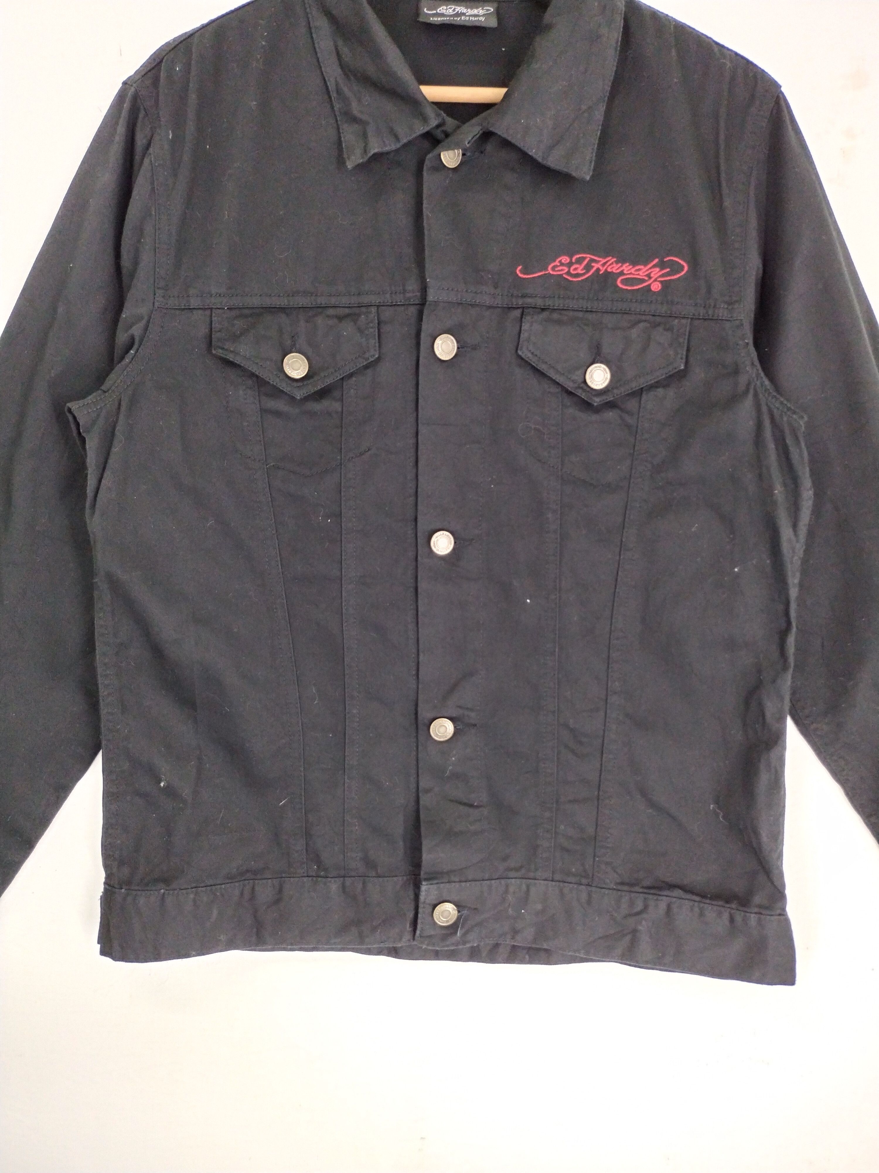 Christian Audigier Vintage Ed Hardy Design Embroidery Black Jacket Size US M / EU 48-50 / 2 - 10 Thumbnail