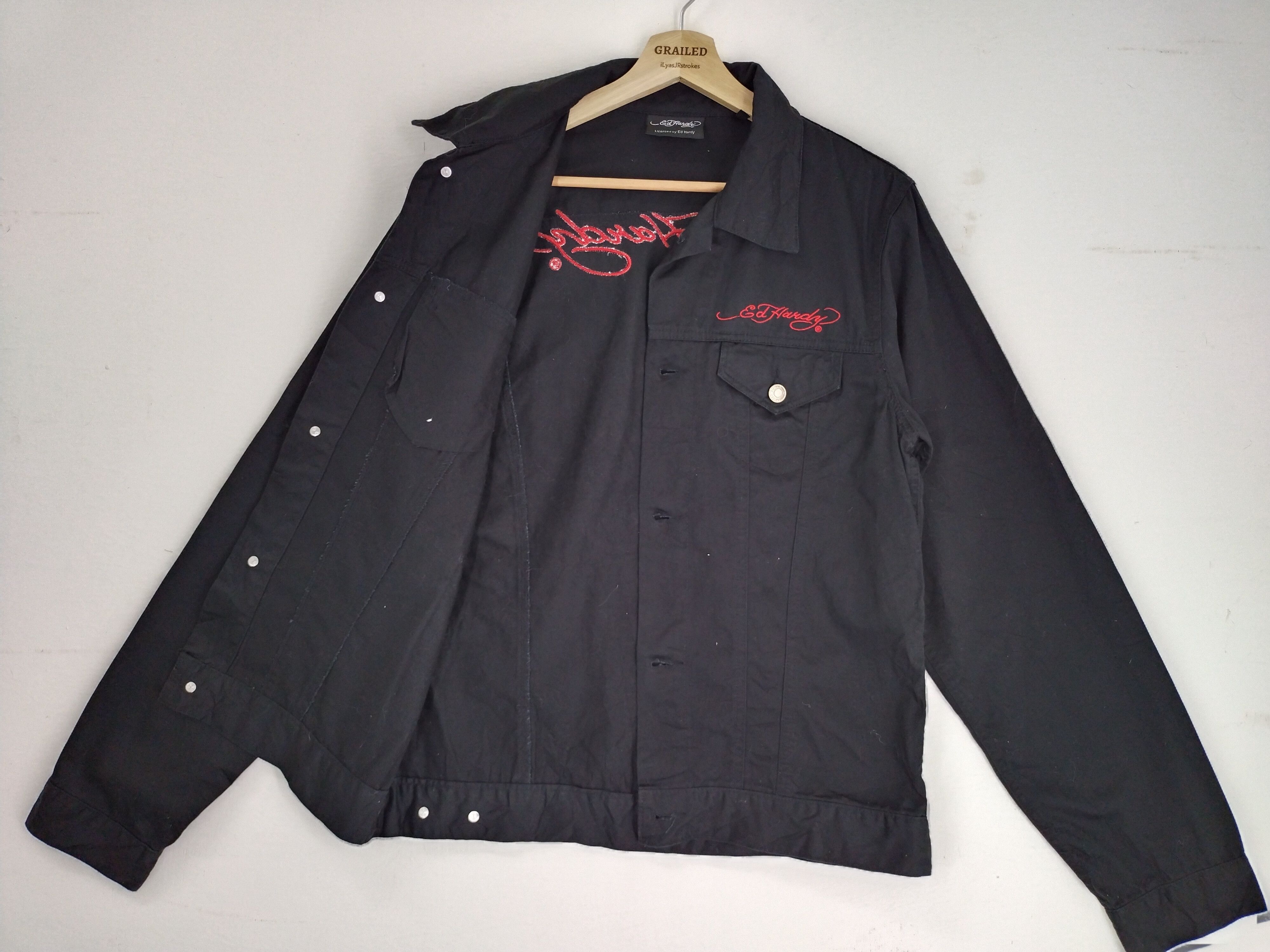 Christian Audigier Vintage Ed Hardy Design Embroidery Black Jacket Size US M / EU 48-50 / 2 - 15 Thumbnail
