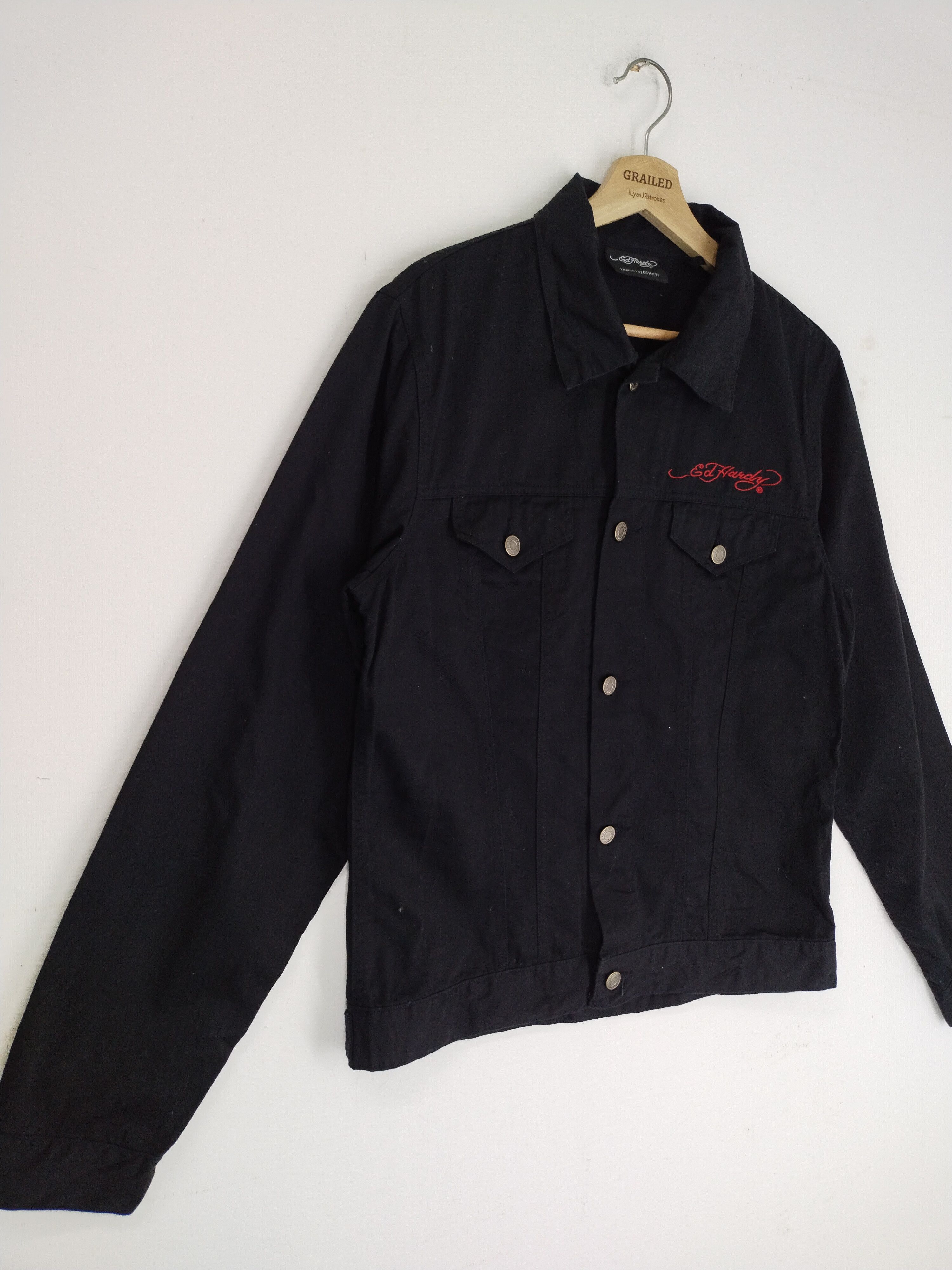 Christian Audigier Vintage Ed Hardy Design Embroidery Black Jacket Size US M / EU 48-50 / 2 - 3 Thumbnail