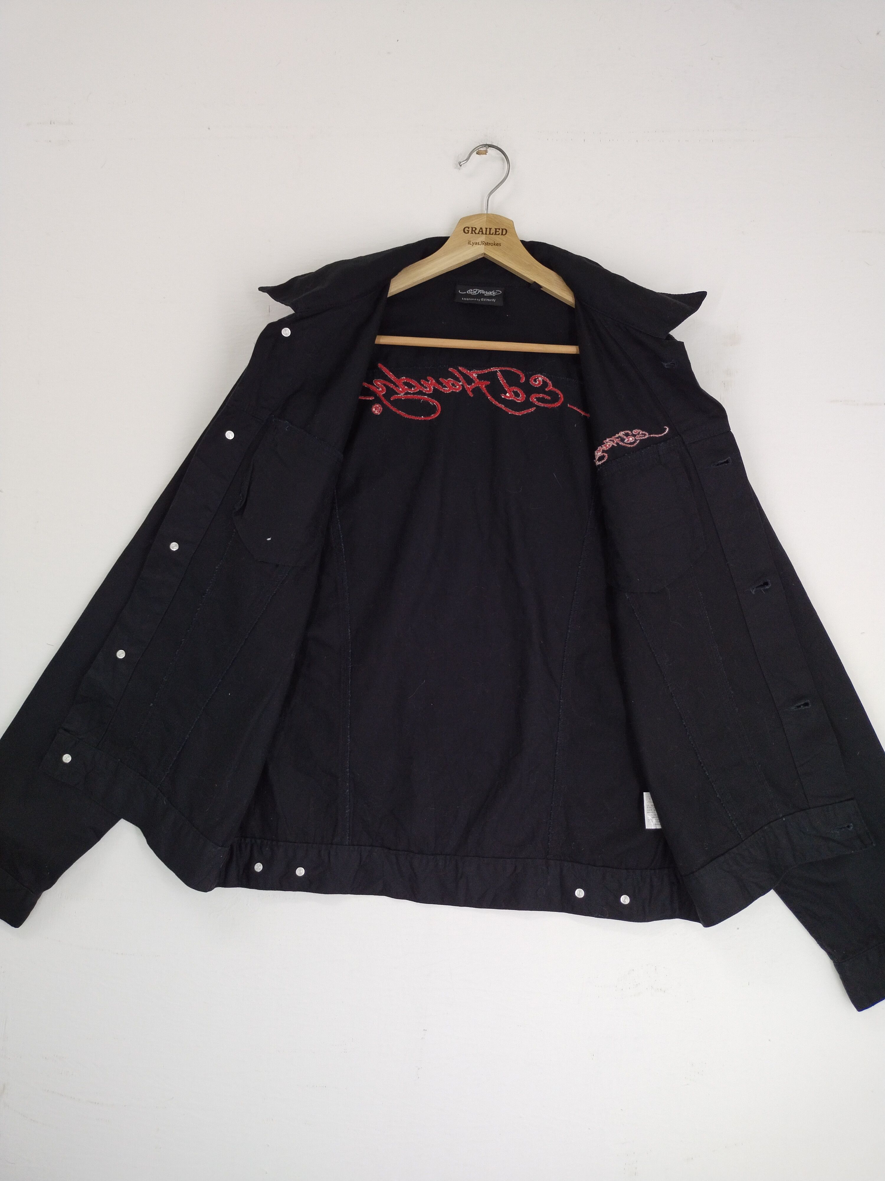 Christian Audigier Vintage Ed Hardy Design Embroidery Black Jacket Size US M / EU 48-50 / 2 - 17 Thumbnail