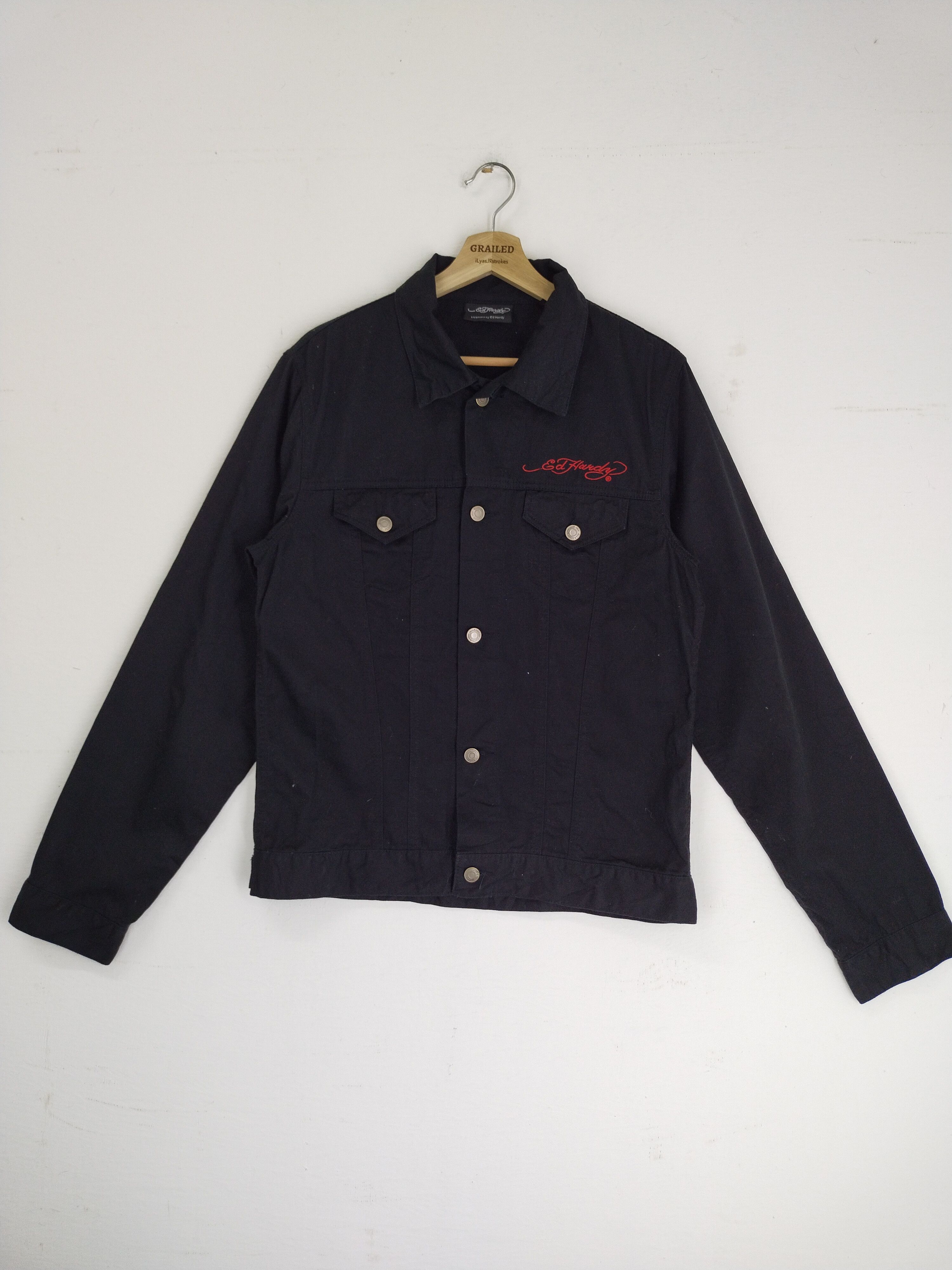 Christian Audigier Vintage Ed Hardy Design Embroidery Black Jacket Size US M / EU 48-50 / 2 - 2 Thumbnail
