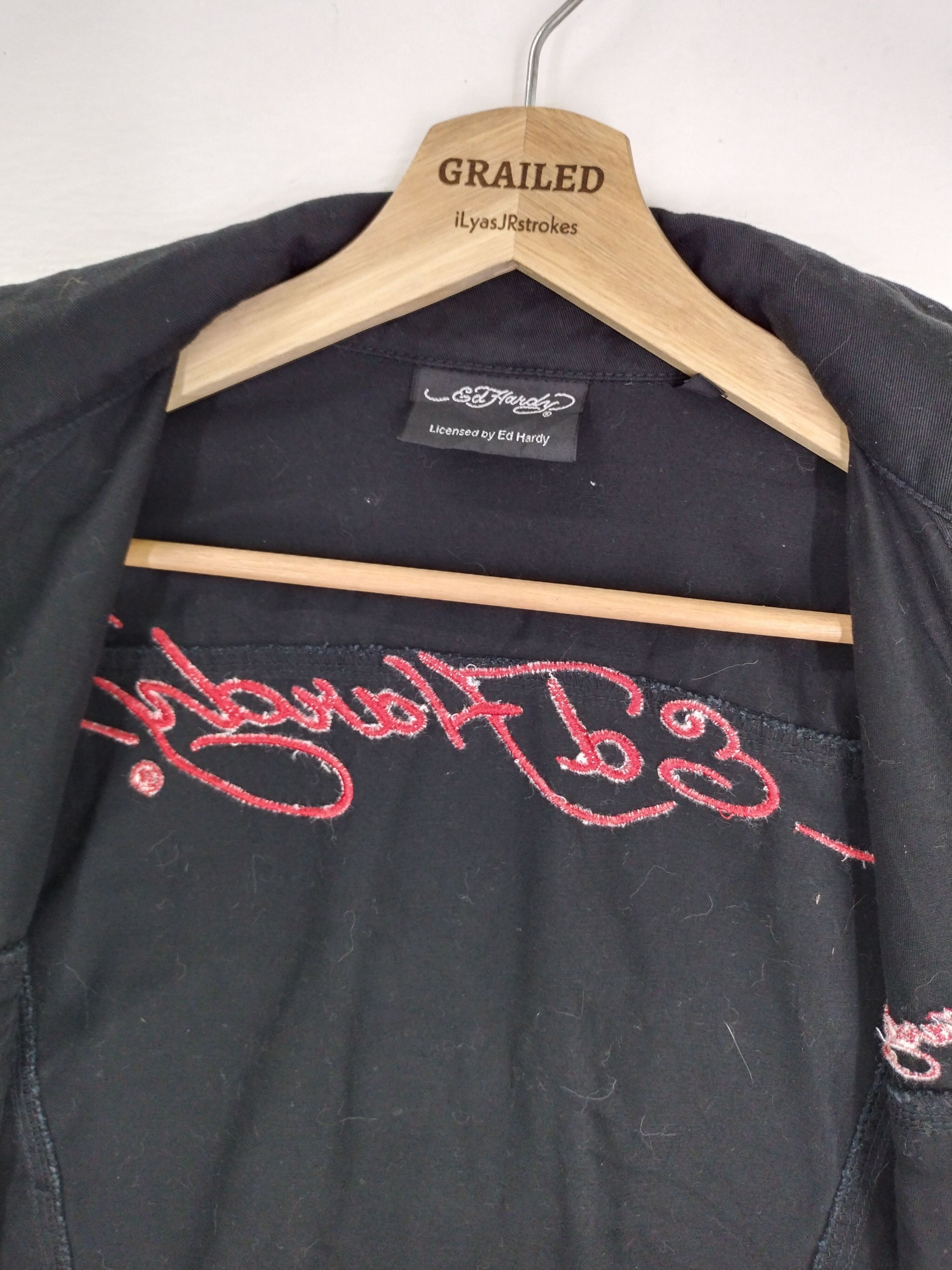 Christian Audigier Vintage Ed Hardy Design Embroidery Black Jacket Size US M / EU 48-50 / 2 - 16 Thumbnail
