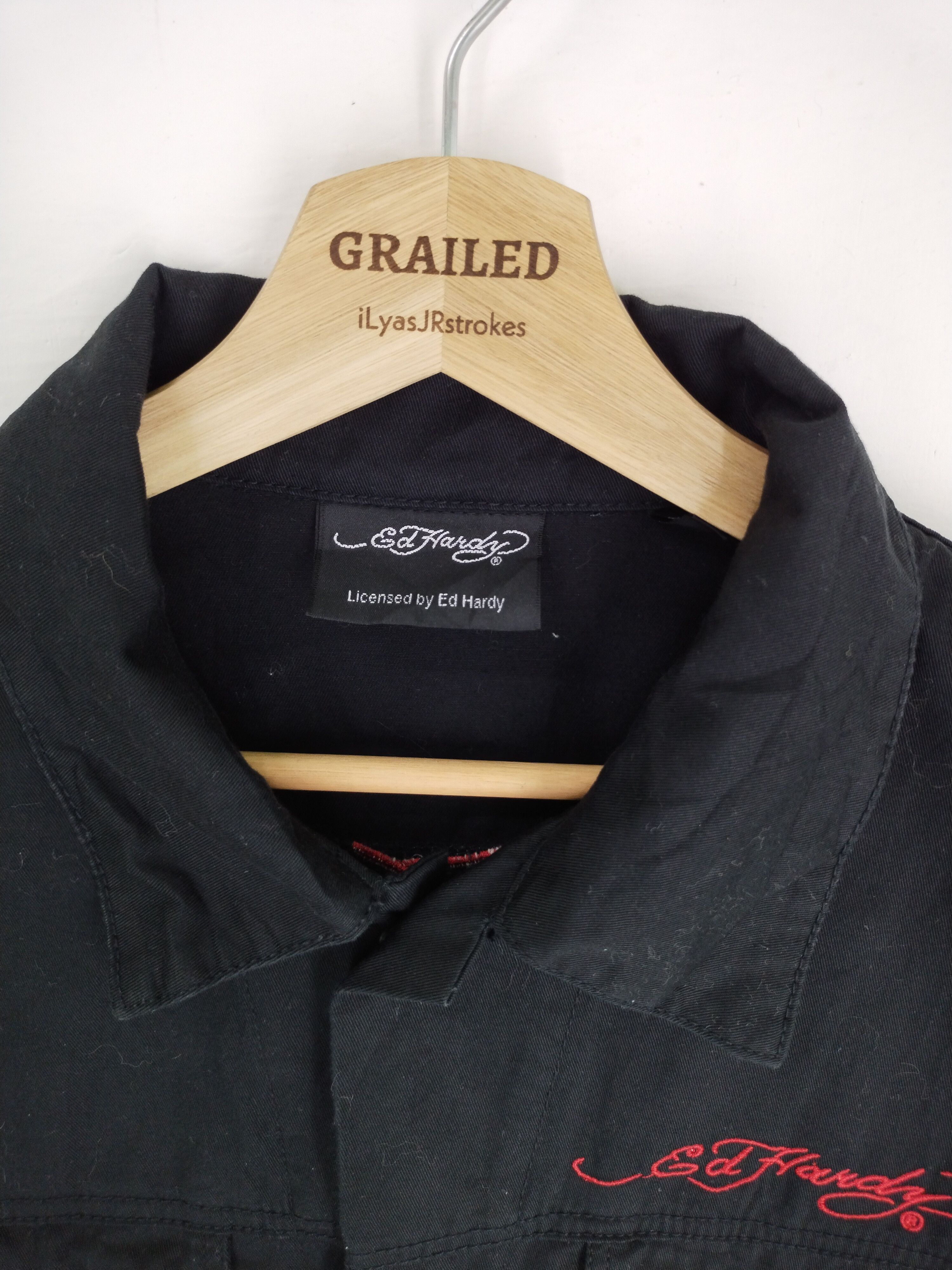 Christian Audigier Vintage Ed Hardy Design Embroidery Black Jacket Size US M / EU 48-50 / 2 - 23 Thumbnail