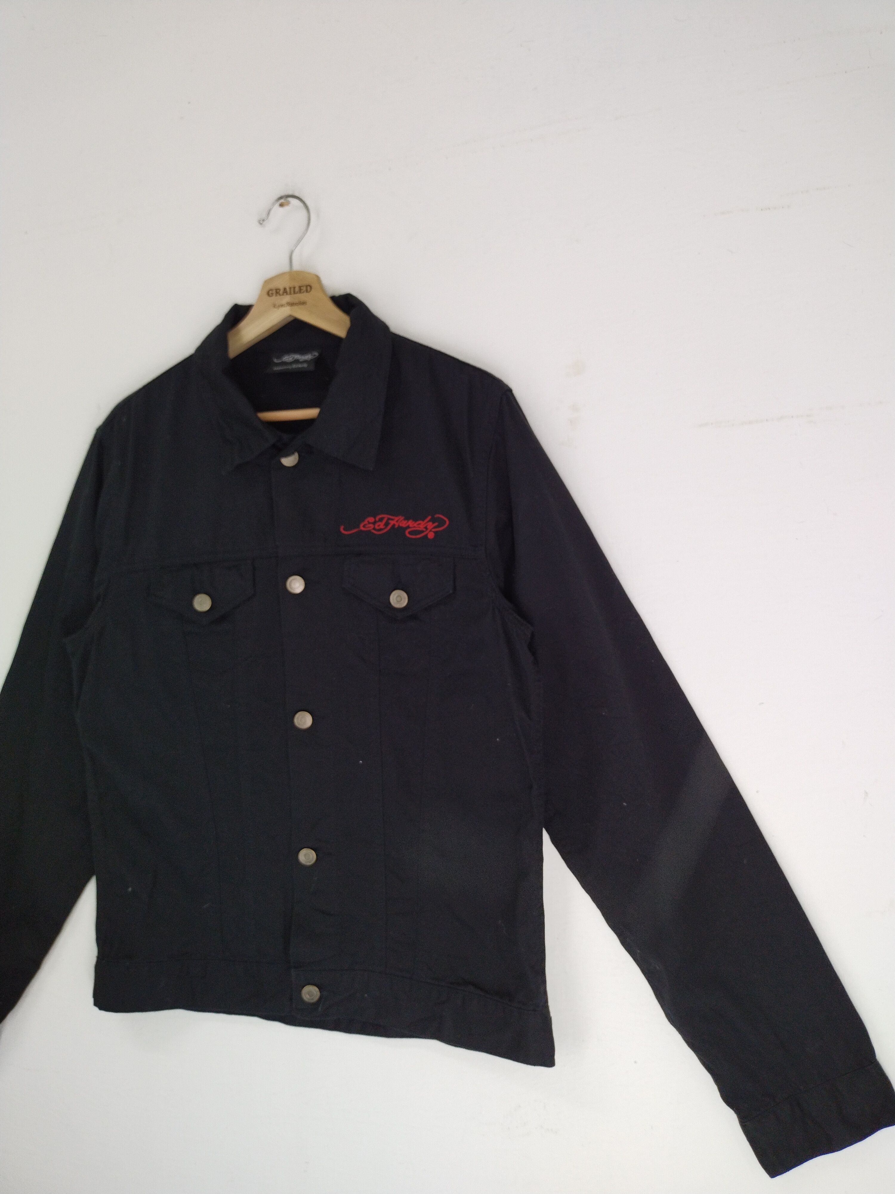 Christian Audigier Vintage Ed Hardy Design Embroidery Black Jacket Size US M / EU 48-50 / 2 - 4 Thumbnail