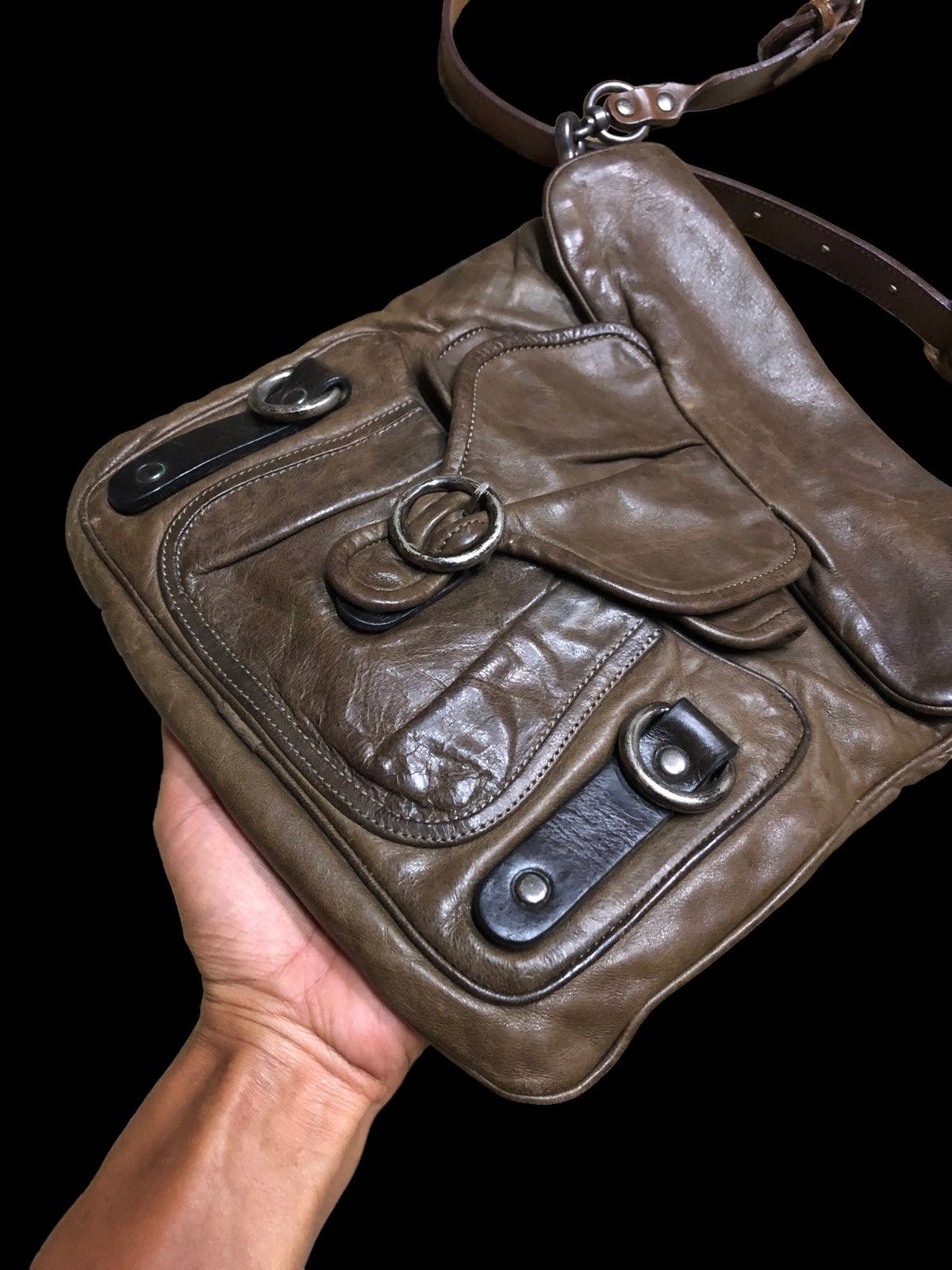 Genuine Leather JAMIN PUECH PARIS LEATHER CROSSBODY SLINGBAG Size ONE SIZE - 3 Thumbnail