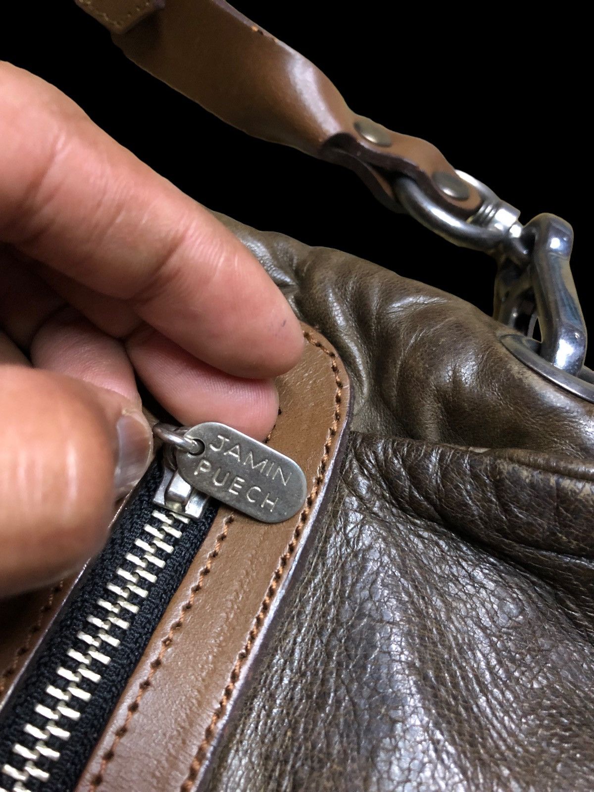 Genuine Leather JAMIN PUECH PARIS LEATHER CROSSBODY SLINGBAG Size ONE SIZE - 12 Thumbnail