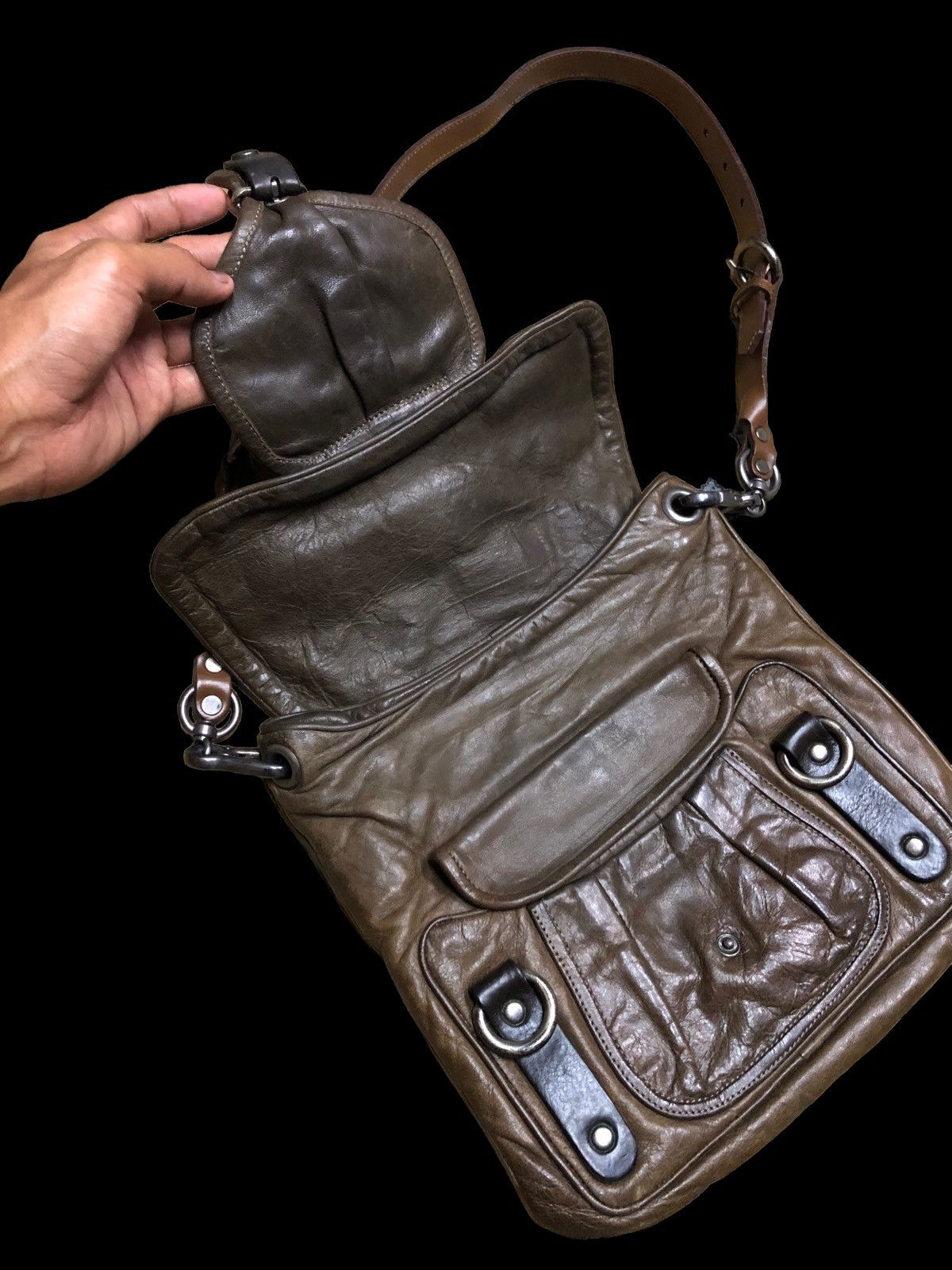 Genuine Leather JAMIN PUECH PARIS LEATHER CROSSBODY SLINGBAG Size ONE SIZE - 5 Thumbnail