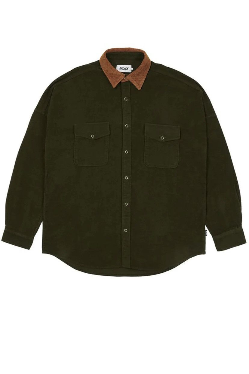 Palace Palace Olive Moleskin Shirt Size US L / EU 52-54 / 3 - 2 Thumbnail