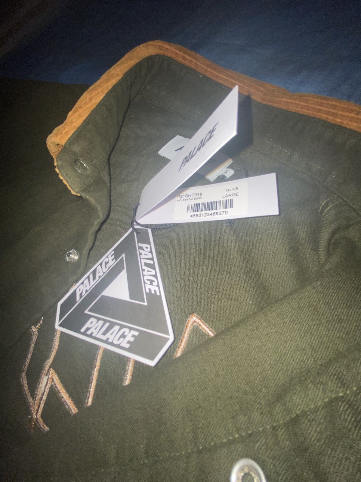 Palace Palace Olive Moleskin Shirt Size US L / EU 52-54 / 3 - 3 Thumbnail