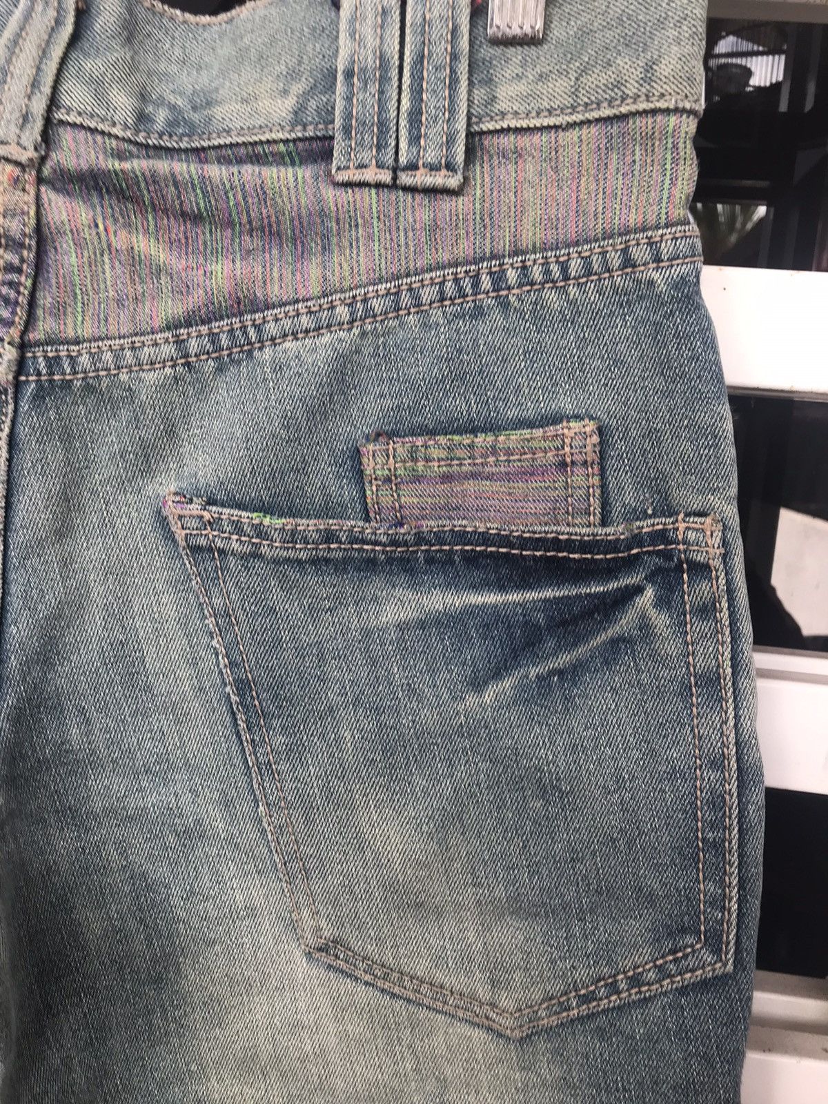 Designer × Japanese Brand Gumu International Curve Multicolor Denim Size 34x32 Size US 32 / EU 48 - 8 Thumbnail