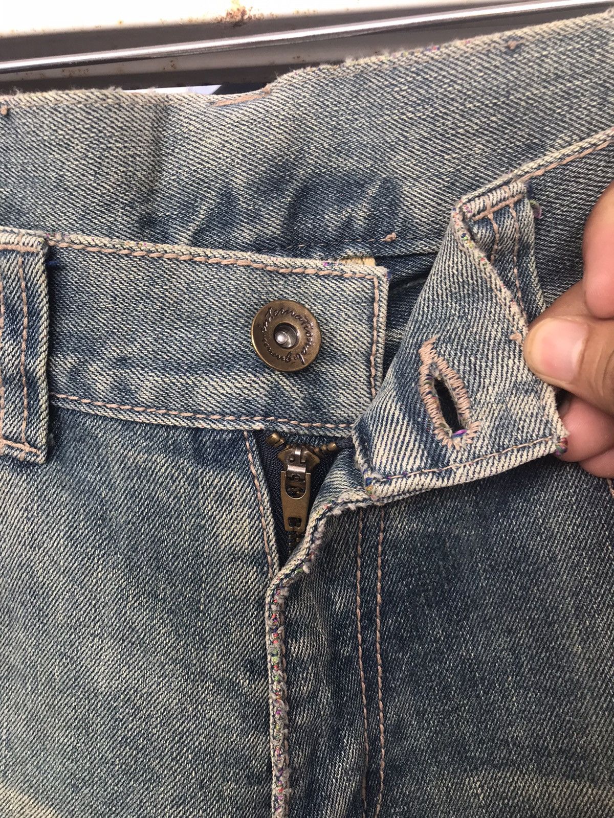 Designer × Japanese Brand Gumu International Curve Multicolor Denim Size 34x32 Size US 32 / EU 48 - 9 Thumbnail