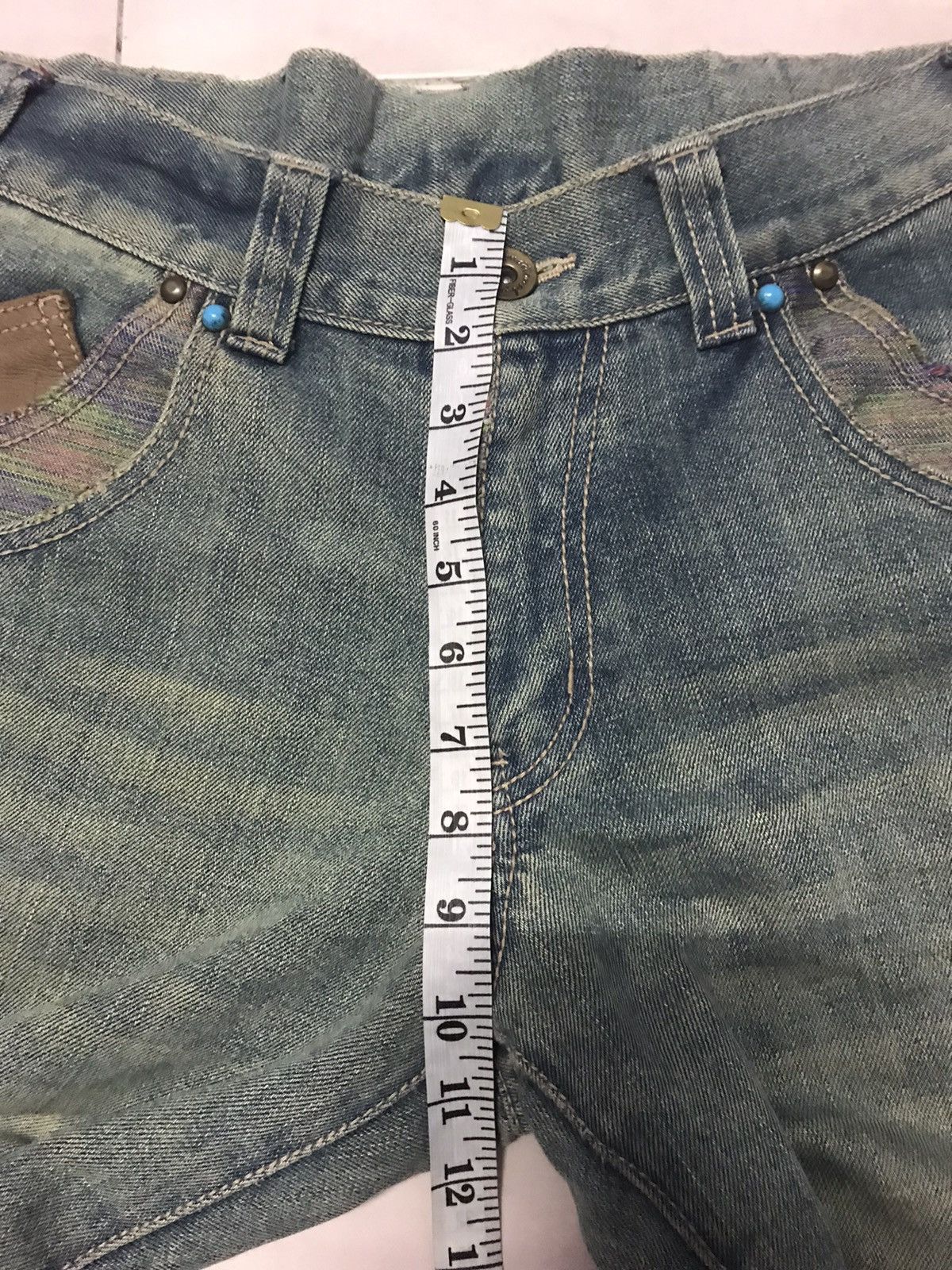 Designer × Japanese Brand Gumu International Curve Multicolor Denim Size 34x32 Size US 32 / EU 48 - 15 Thumbnail