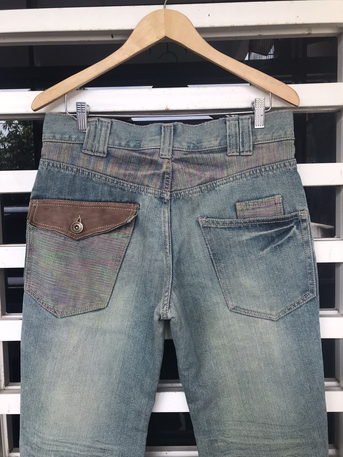 Designer × Japanese Brand Gumu International Curve Multicolor Denim Size 34x32 Size US 32 / EU 48 - 3 Thumbnail