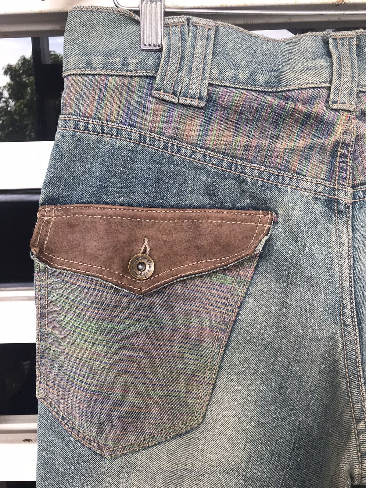 Designer × Japanese Brand Gumu International Curve Multicolor Denim Size 34x32 Size US 32 / EU 48 - 5 Thumbnail