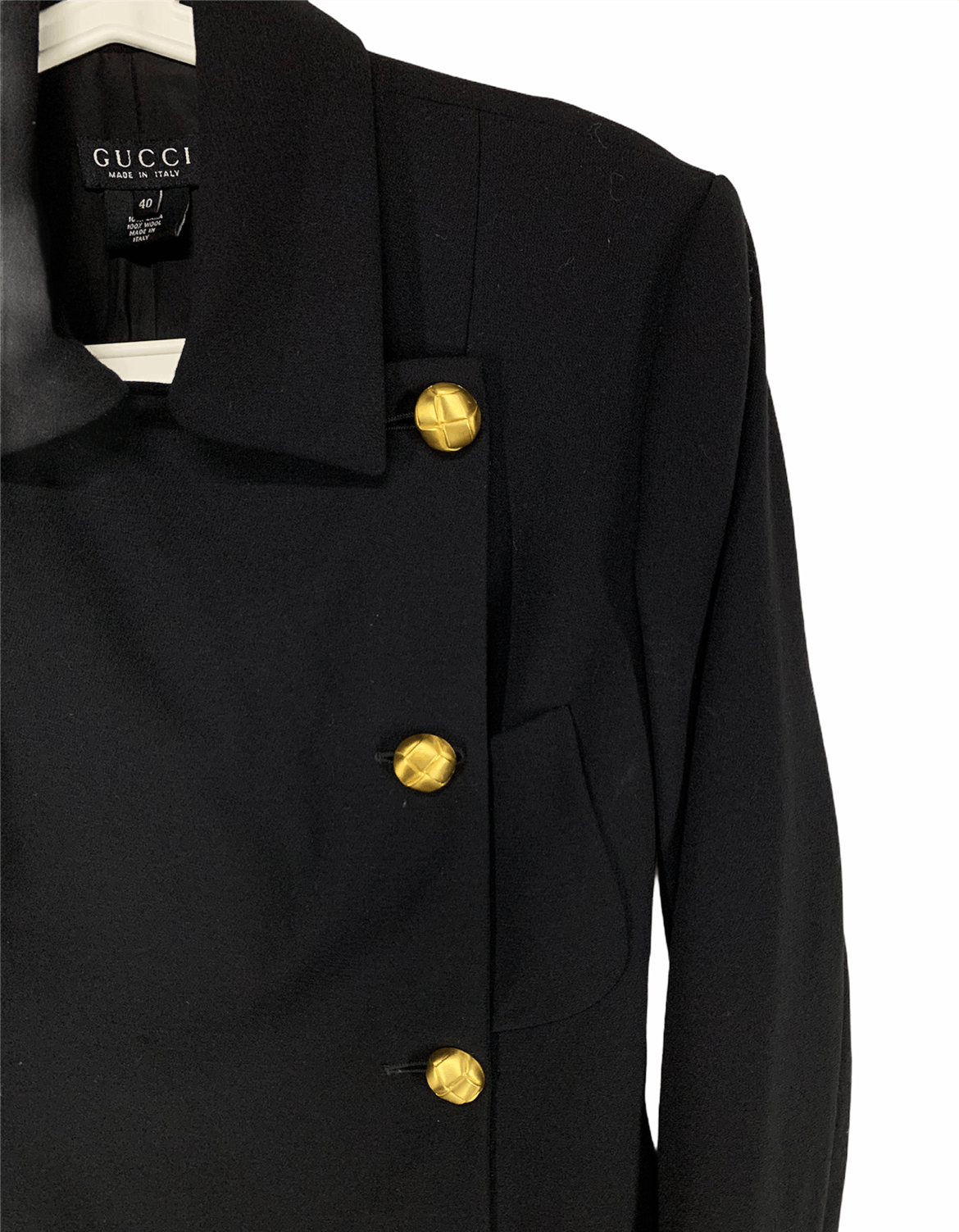 Designer × Gucci Gucci gold button wool coat Size US XXS / EU 40 - 4 Thumbnail