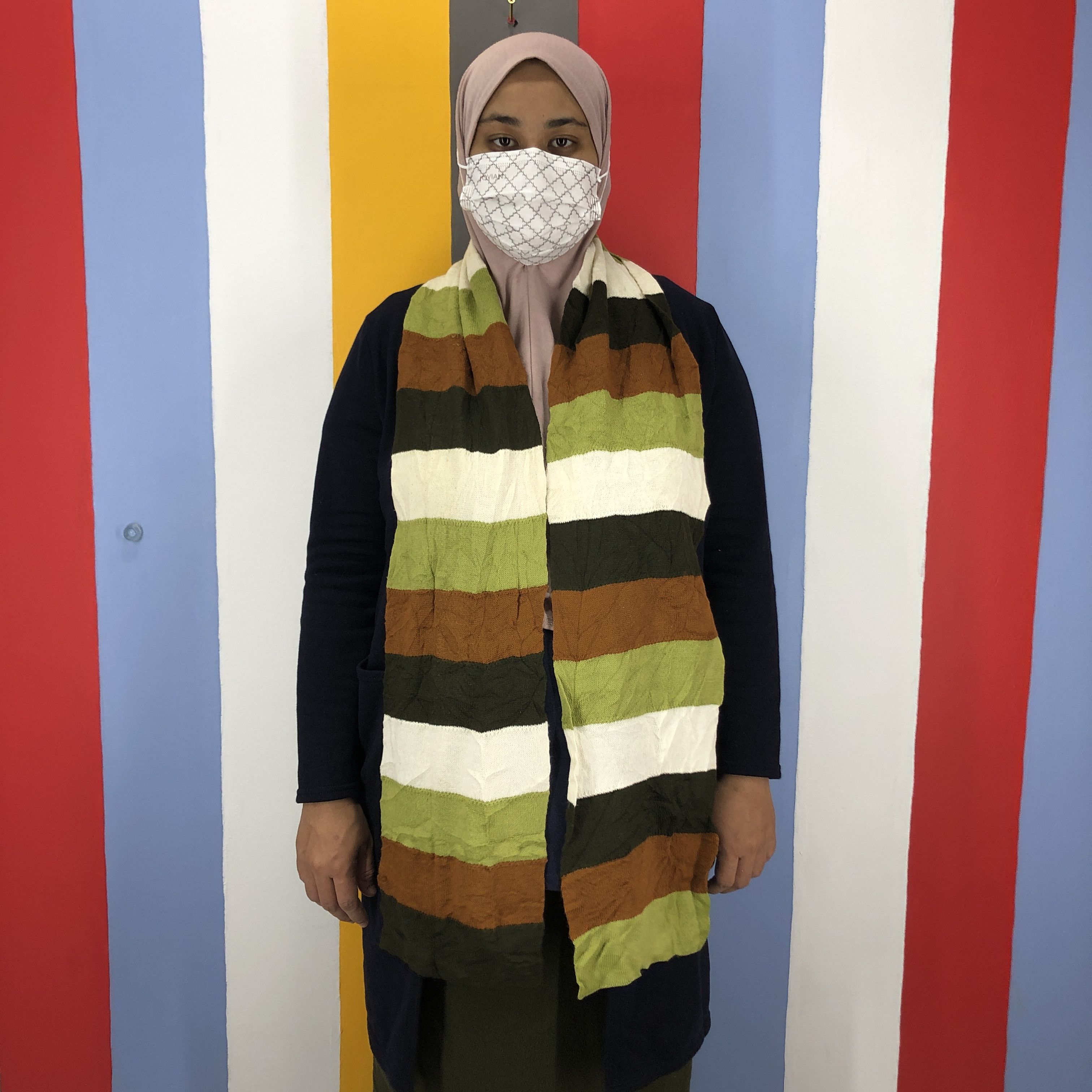 Chaps CHAPS Stripe Muffler Scarf #0984/AG Size ONE SIZE - 2 Thumbnail