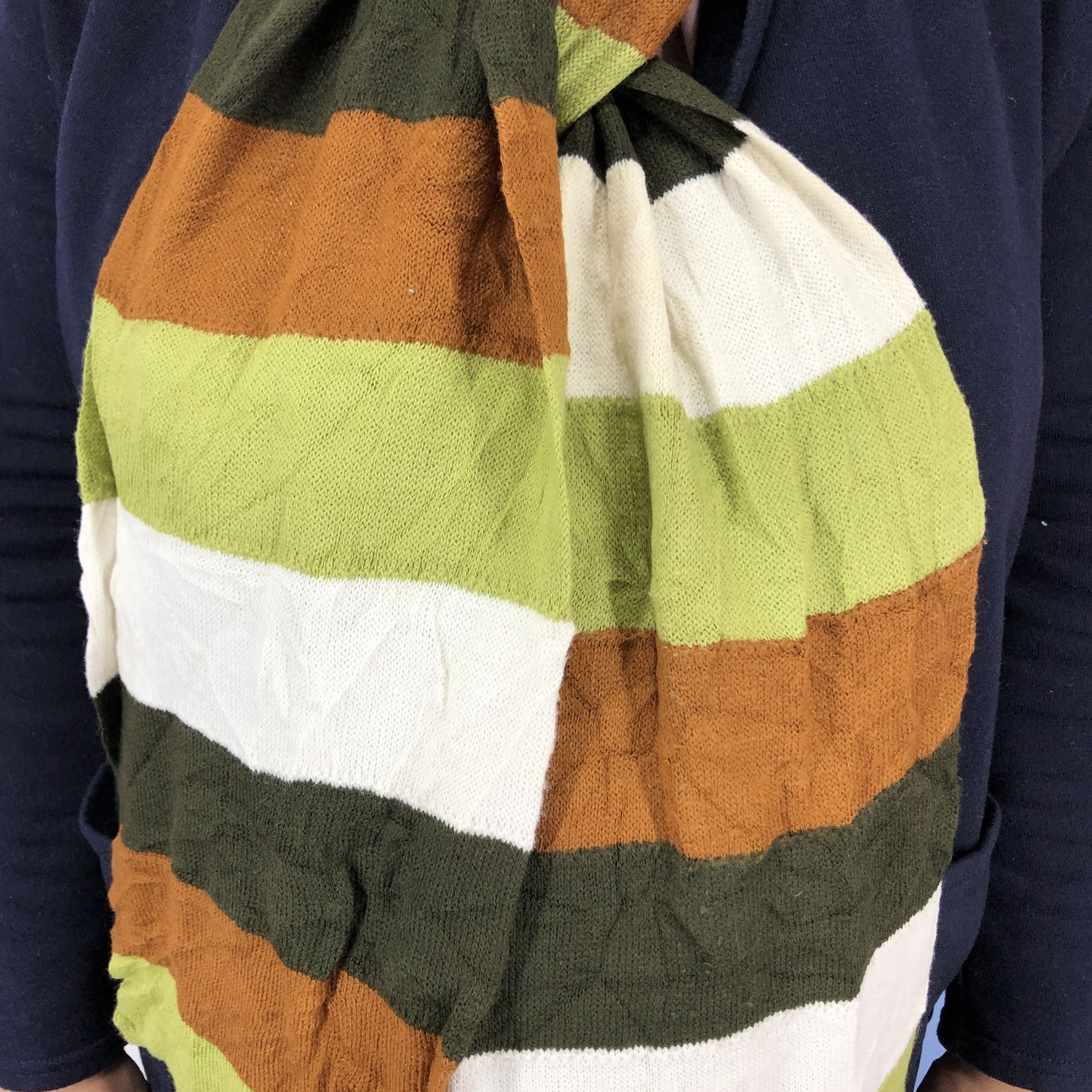 Chaps CHAPS Stripe Muffler Scarf #0984/AG Size ONE SIZE - 3 Thumbnail