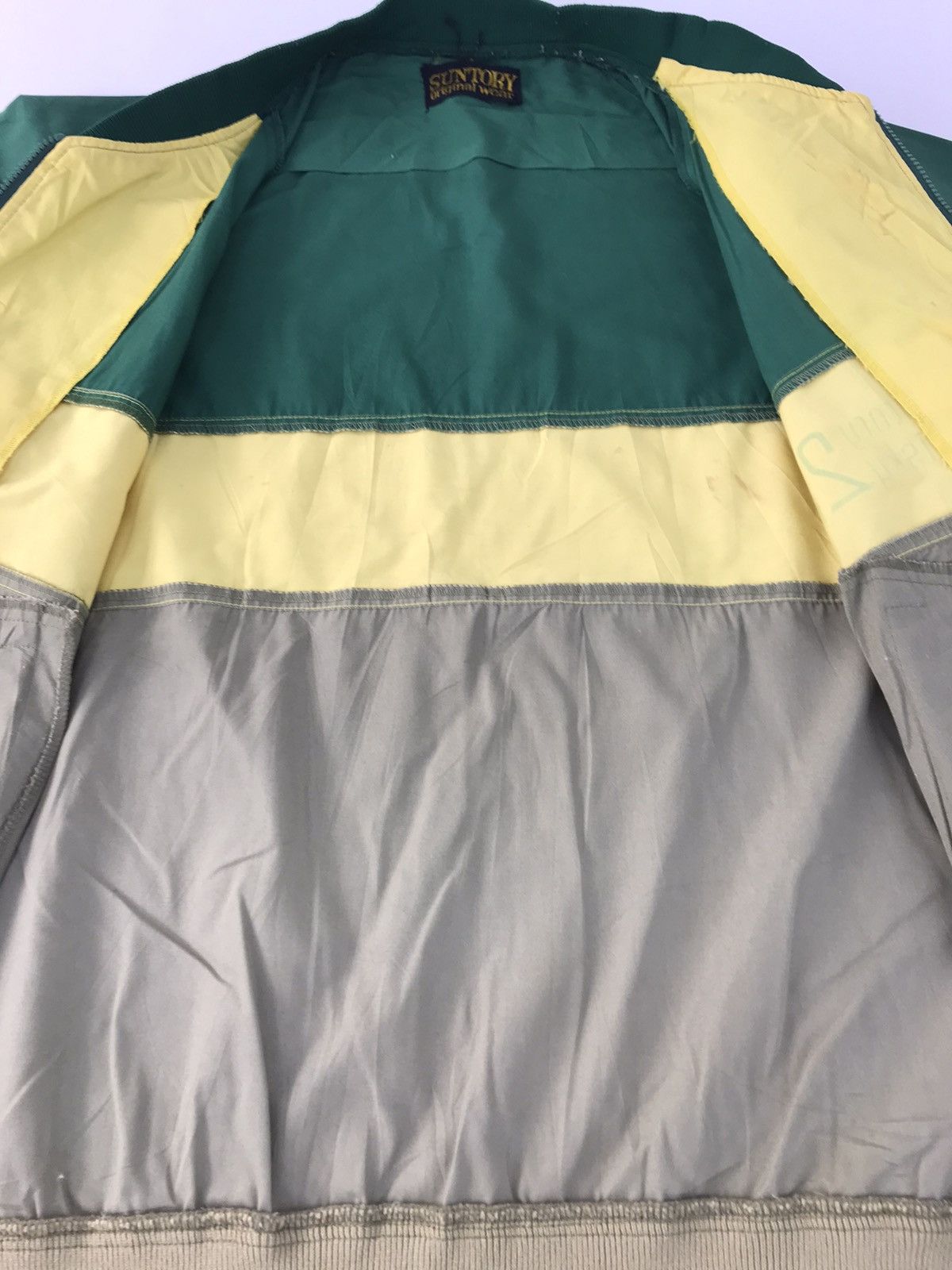 Japanese Brand Suntory Whisky 2 Varsity Jacket Colour Block Design Size US L / EU 52-54 / 3 - 6 Thumbnail