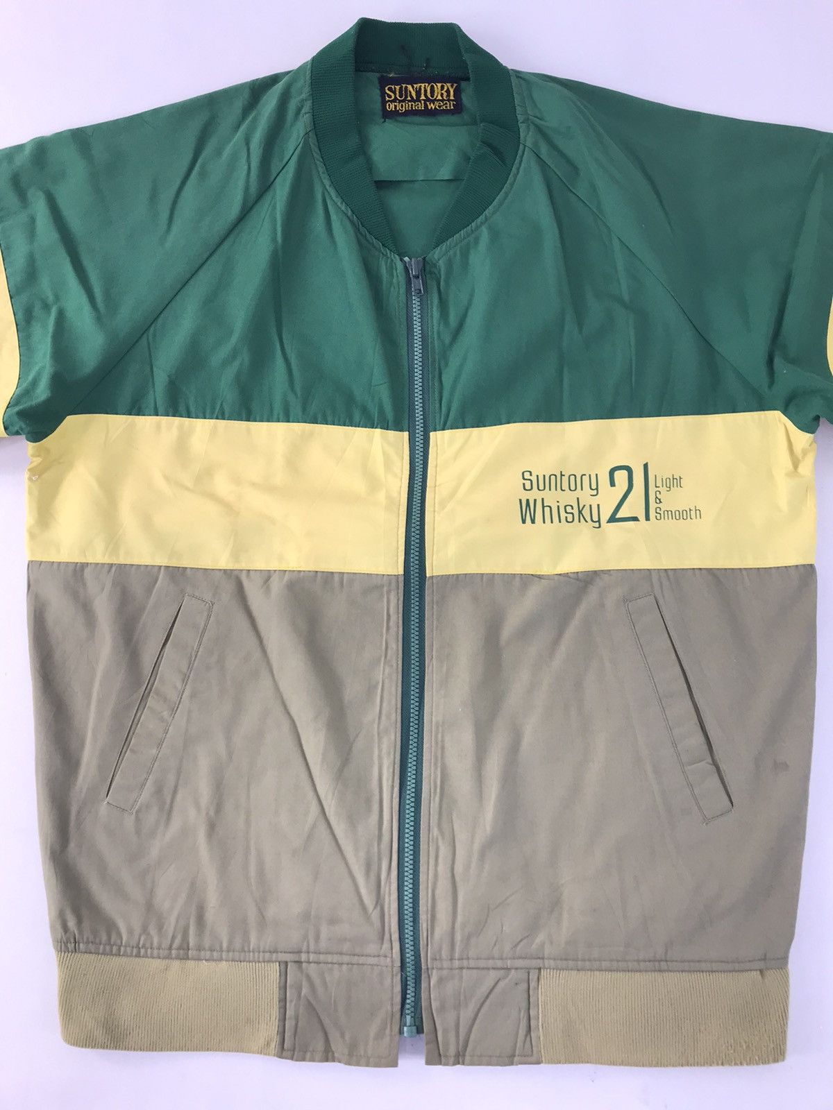 Japanese Brand Suntory Whisky 2 Varsity Jacket Colour Block Design Size US L / EU 52-54 / 3 - 4 Thumbnail