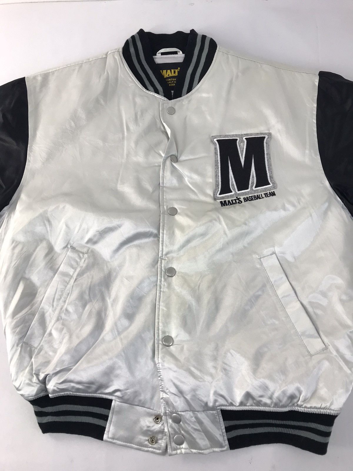 Vintage Suntory Malts Draft Beer Baseball Team Varsity Jacket Design Size US L / EU 52-54 / 3 - 3 Thumbnail