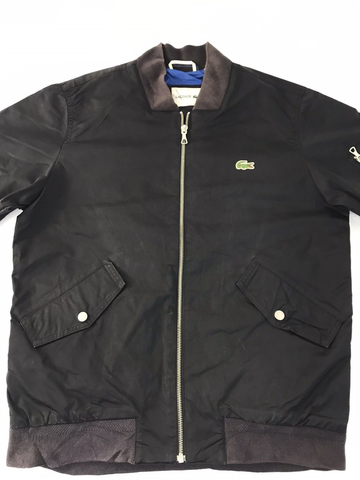 Designer Lacoste Simple Bomber Jacket Embroidery Logo Style Size US L / EU 52-54 / 3 - 3 Thumbnail