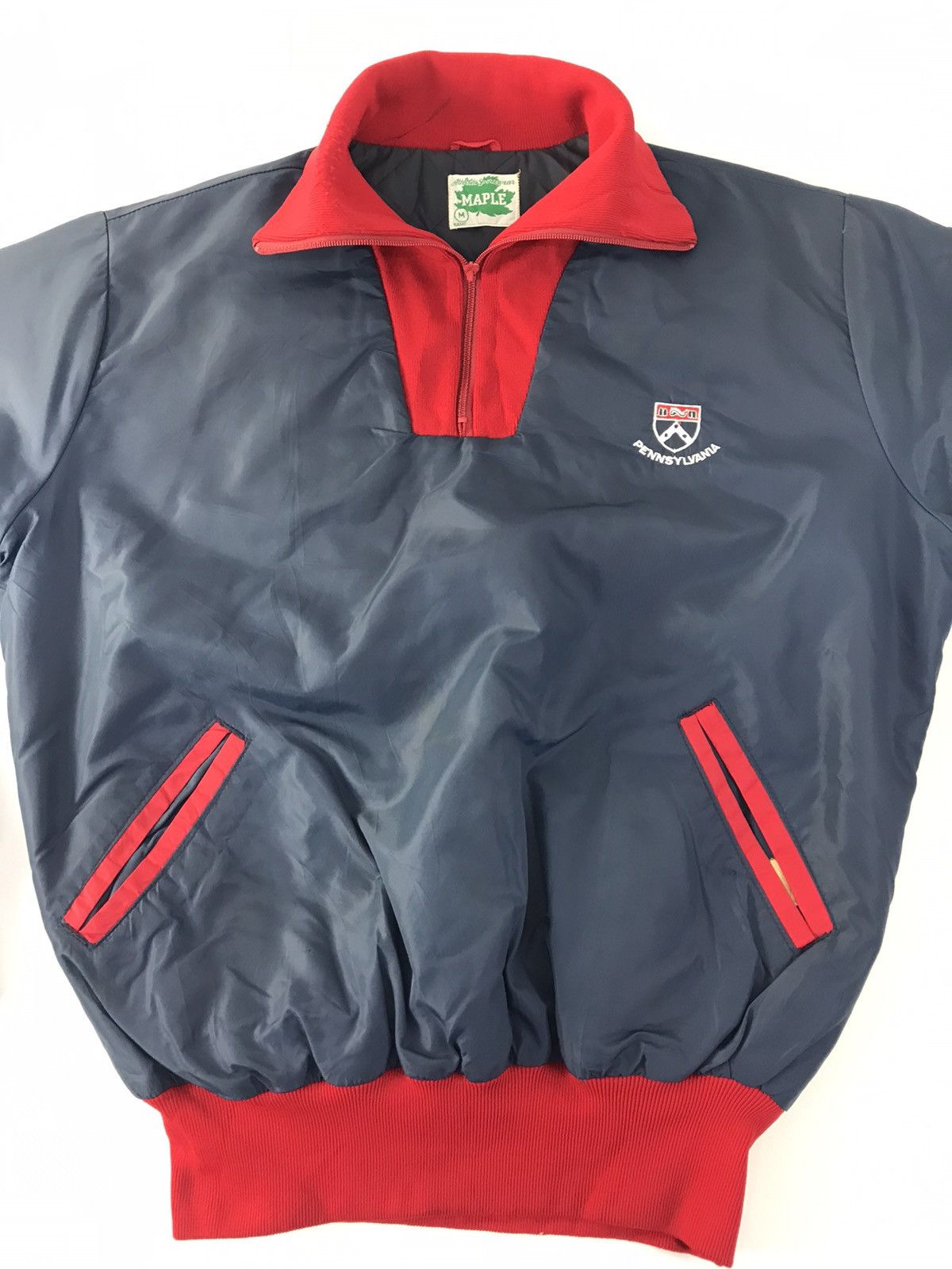 Vintage 90s Maple Athletic Sportwear Pennsylvana Varsity Jacket Size US M / EU 48-50 / 2 - 2 Thumbnail
