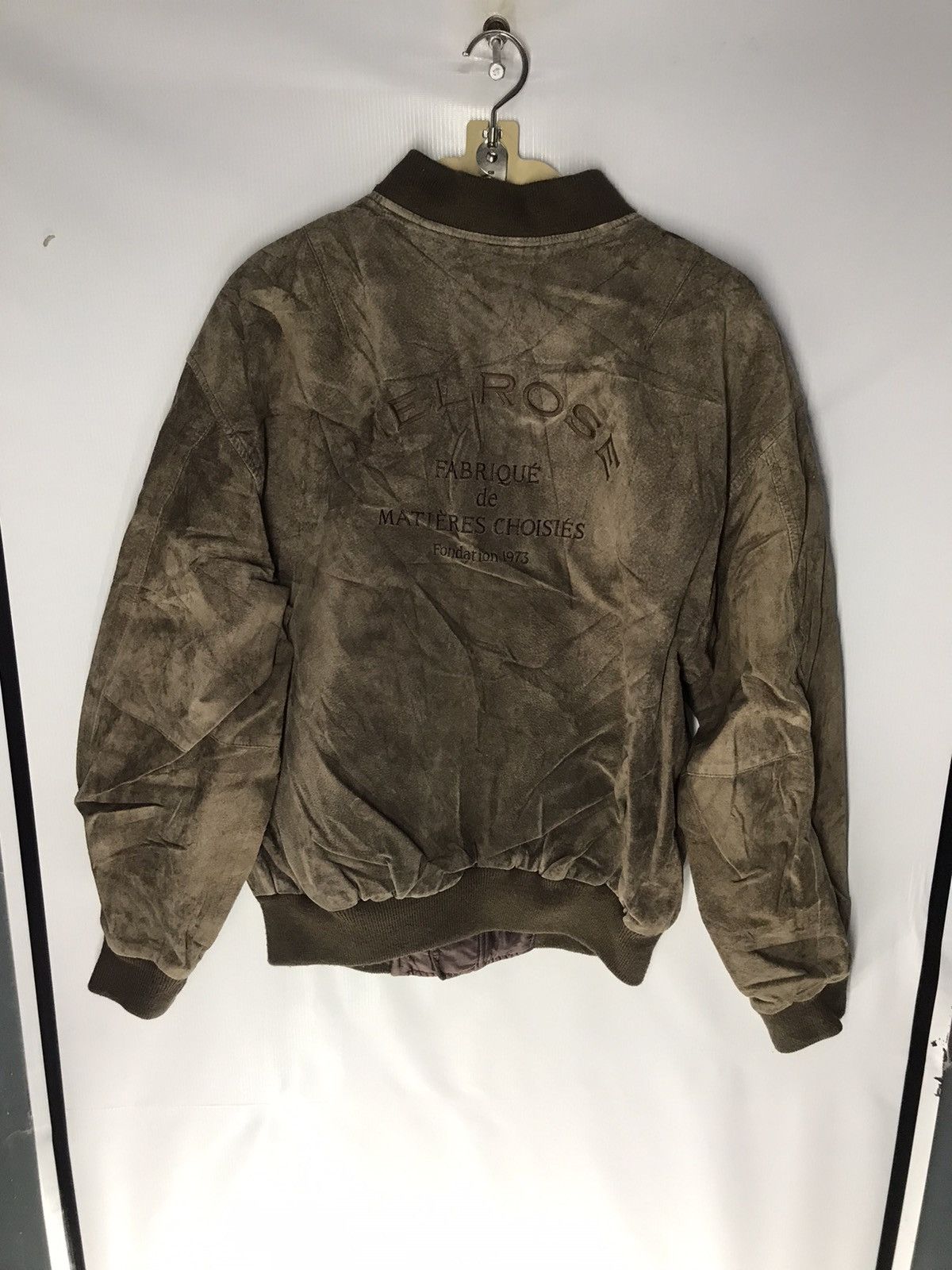 Melrose × Vintage Melrose back embroidered leather zipper jacket Size US L / EU 52-54 / 3 - 8 Thumbnail