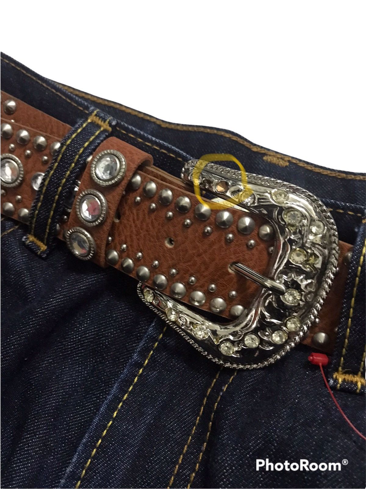Vintage 💥Vintage Japanese Swarovski Studs Belt Size ONE SIZE - 7 Thumbnail