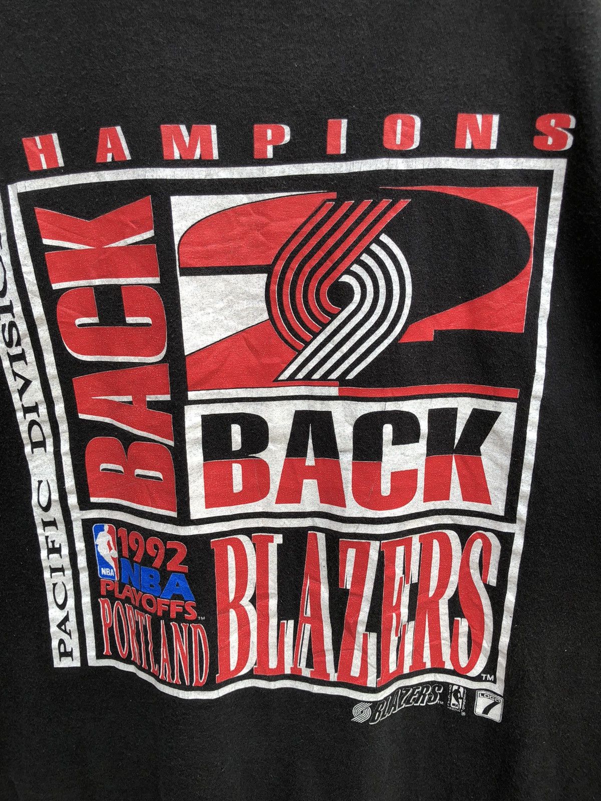 Fruit Of The Loom × NBA × Vintage Vintage 92 Portland Blazers NBA Back 2 Back Champions Size US L / EU 52-54 / 3 - 3 Thumbnail